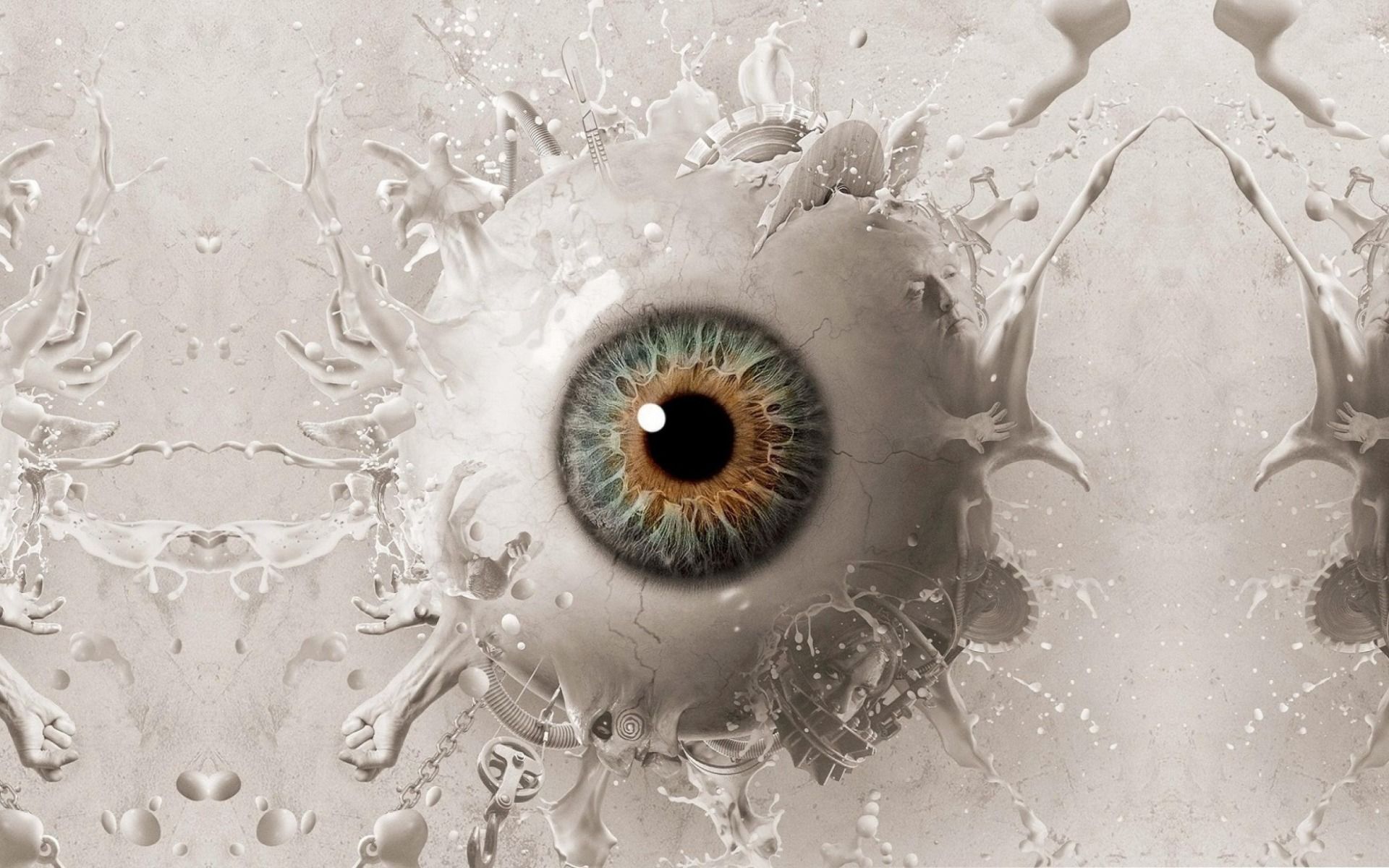 Download wallpaper Eye, 3D eye, human eye, art, vision concepts