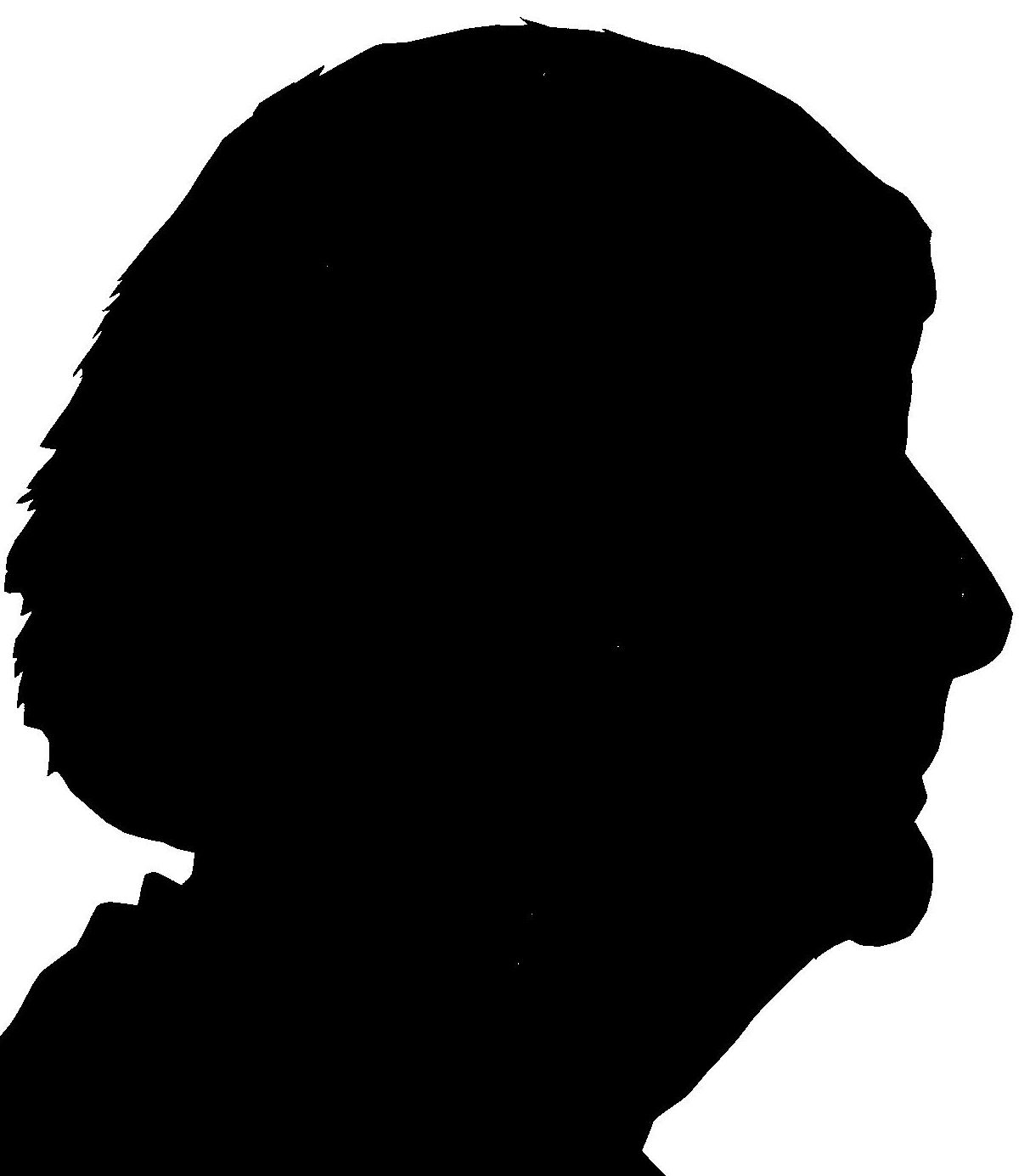 Old Face Silhouette Clear Background
