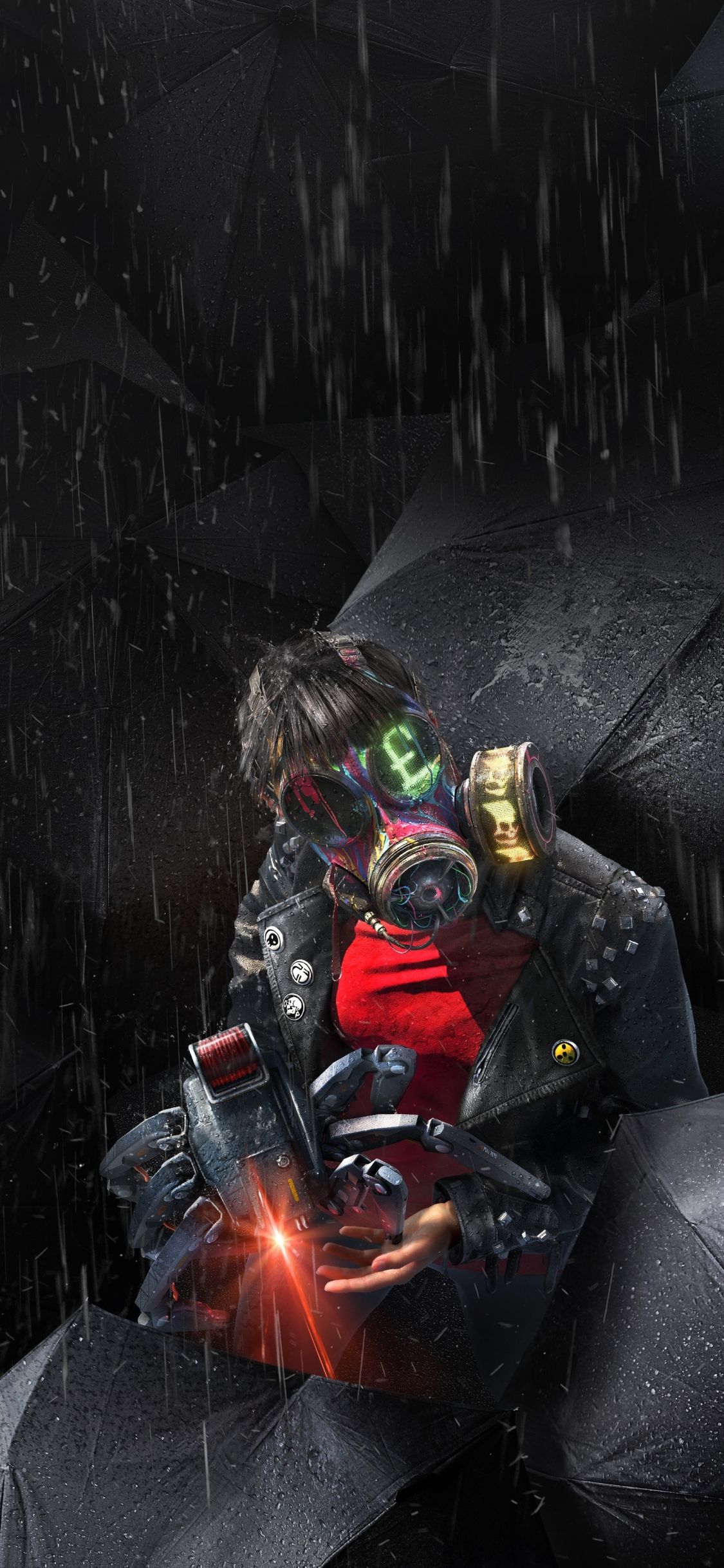 Download 1125x2436 wallpaper watch dogs: legion, colorful mask