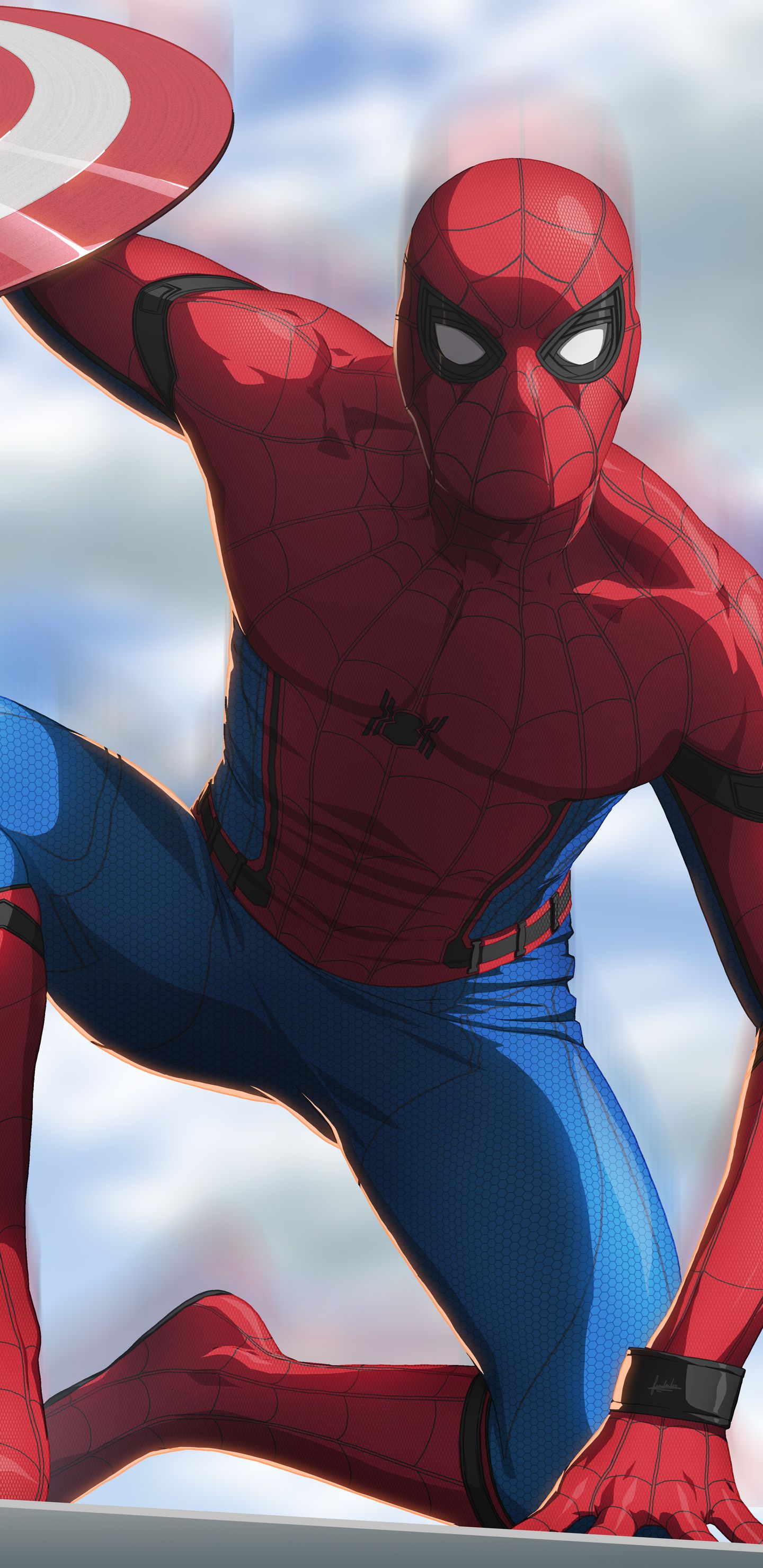 Spiderman Civil War Artwork 8k Samsung Galaxy Note 8