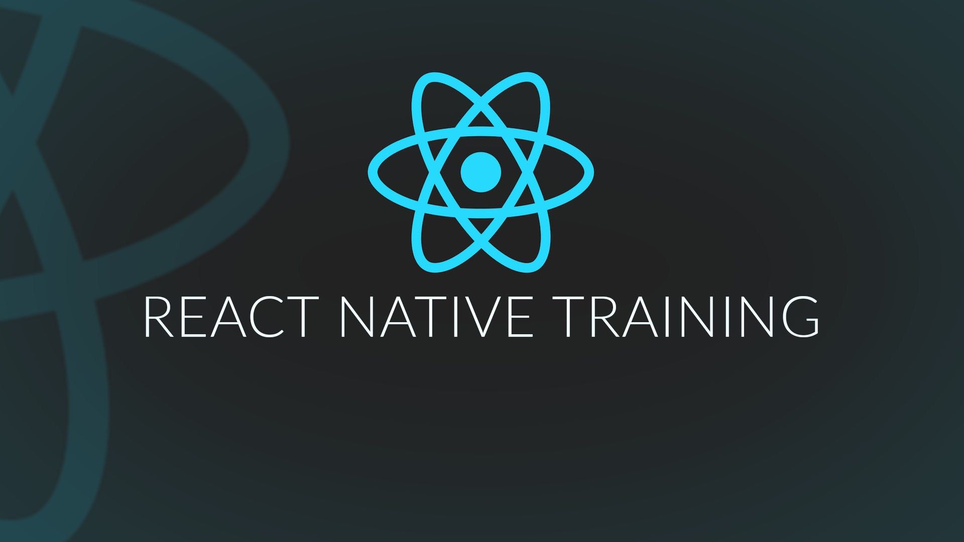 React Native app training