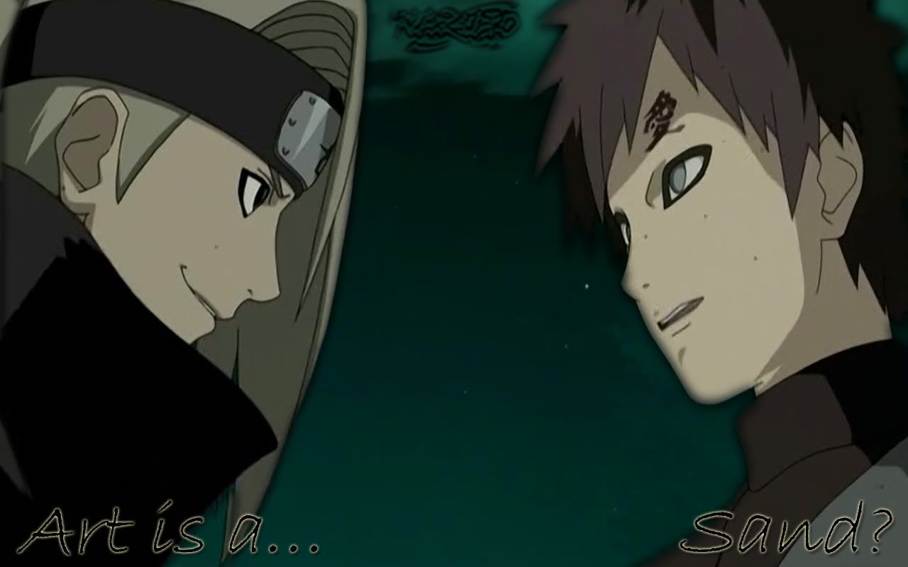 Wallpaper Gaara Vs Deidara
