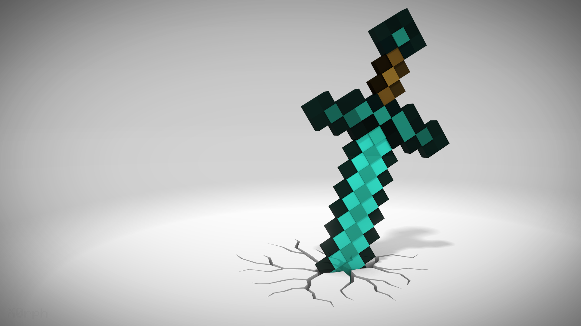 Minecraft Diamond Sword Wallpaper