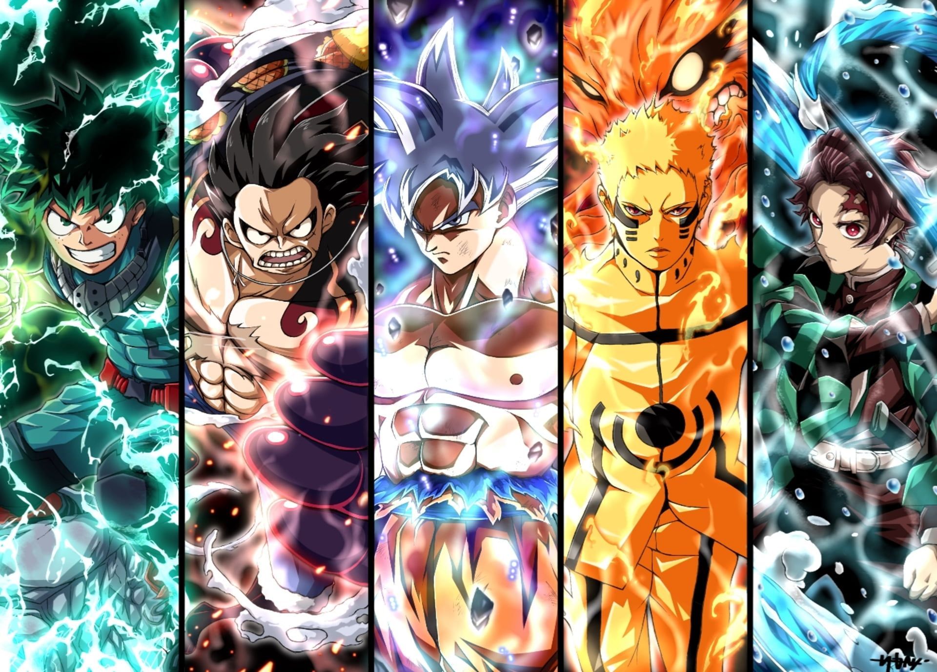 HD desktop wallpaper: Video Game, Goku, Naruto Uzumaki, Monkey D