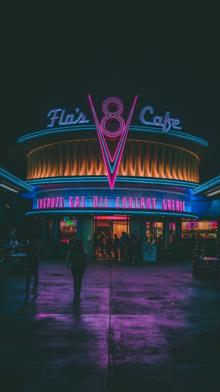 Free download Neon color building for late night