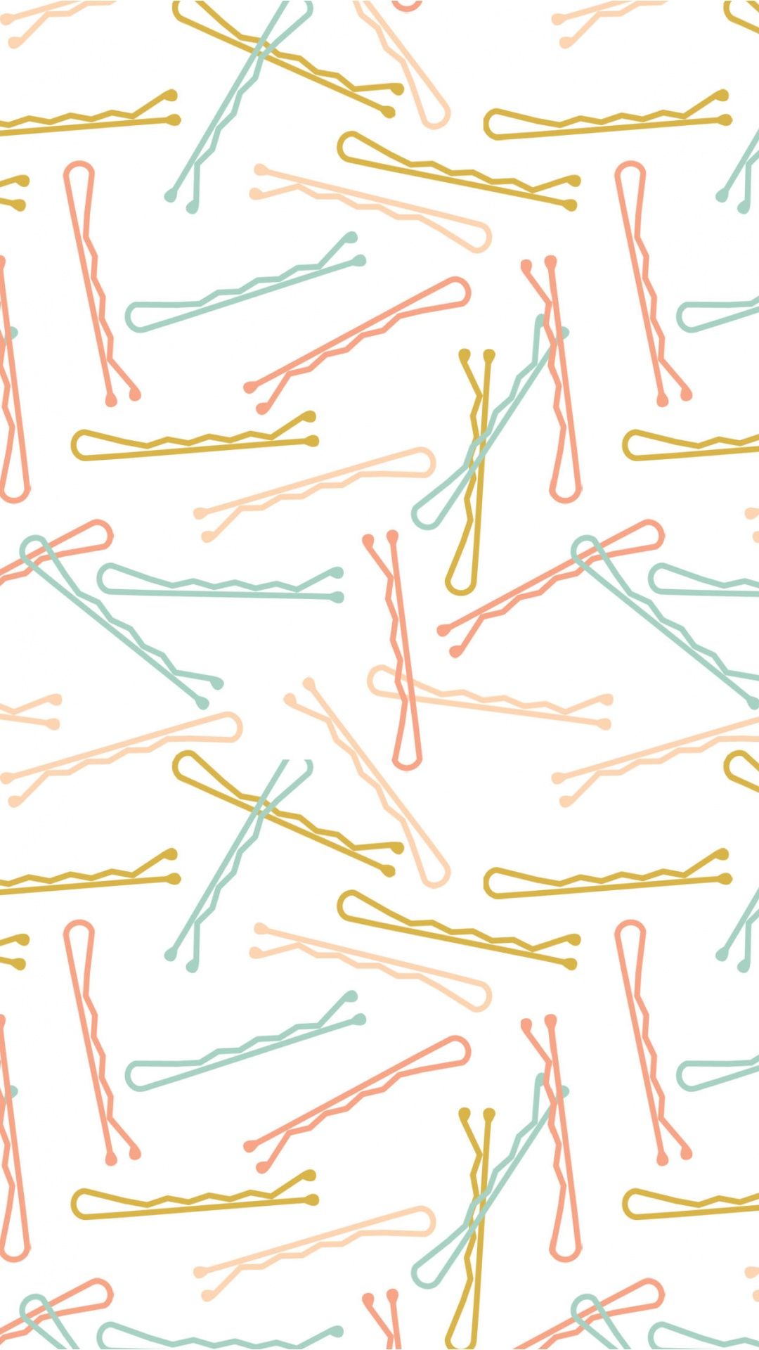 Hair pins pattern. iPhone wallpaper minimal pattern. Tap image to