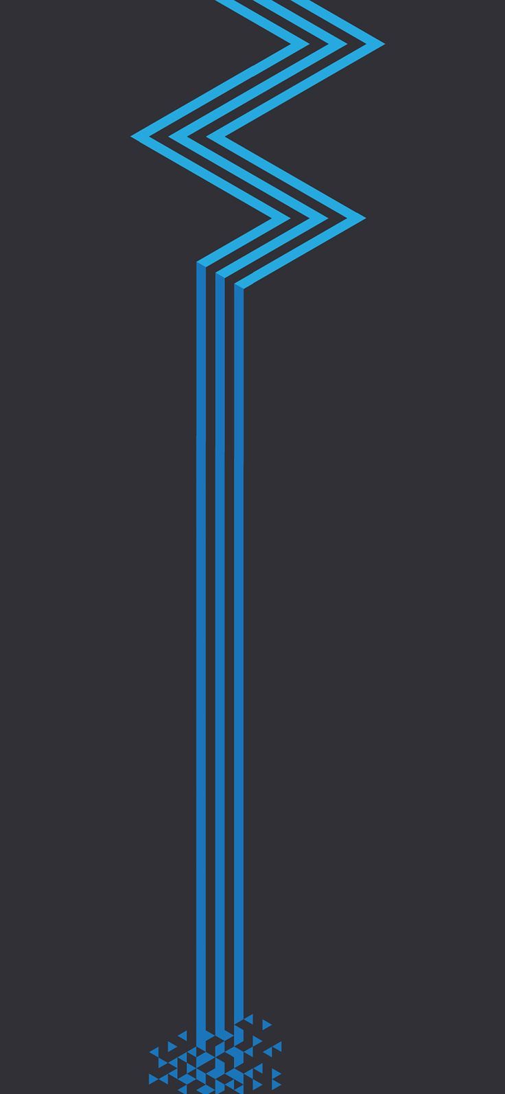 iPhone X wallpaper, minimal blue dark line abstract digital