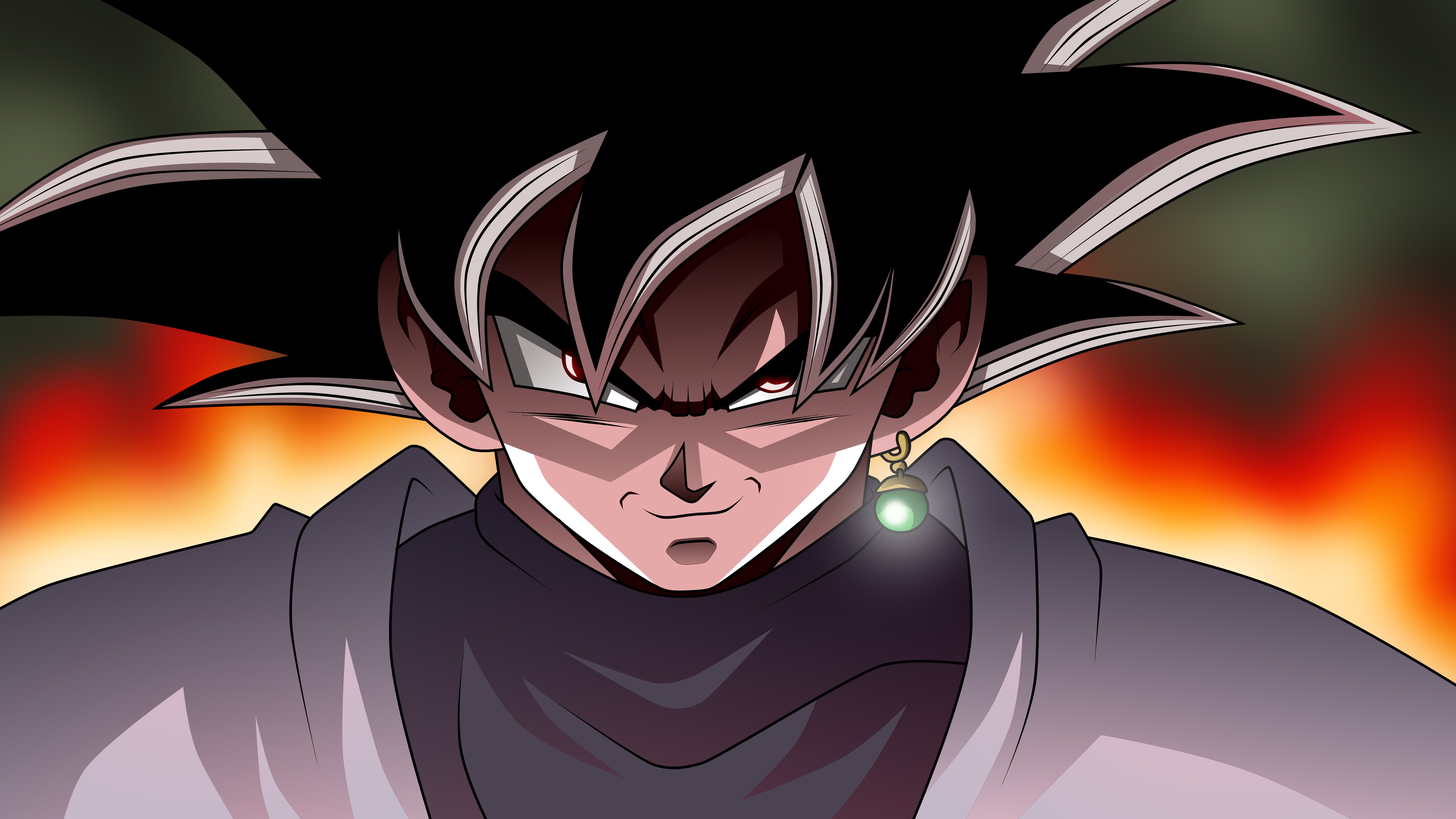 Black Goku Dragon Ball Super 8k Wallpaper and Background Image