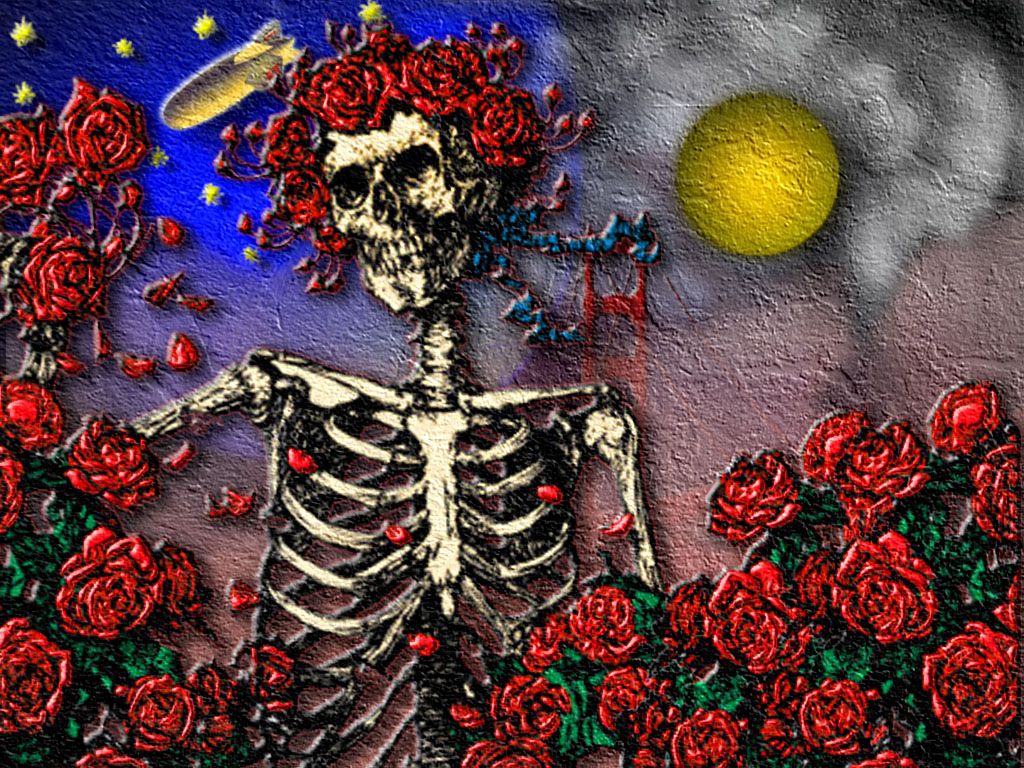 Free download Grateful Dead Wallpaper Skeleton and Roses