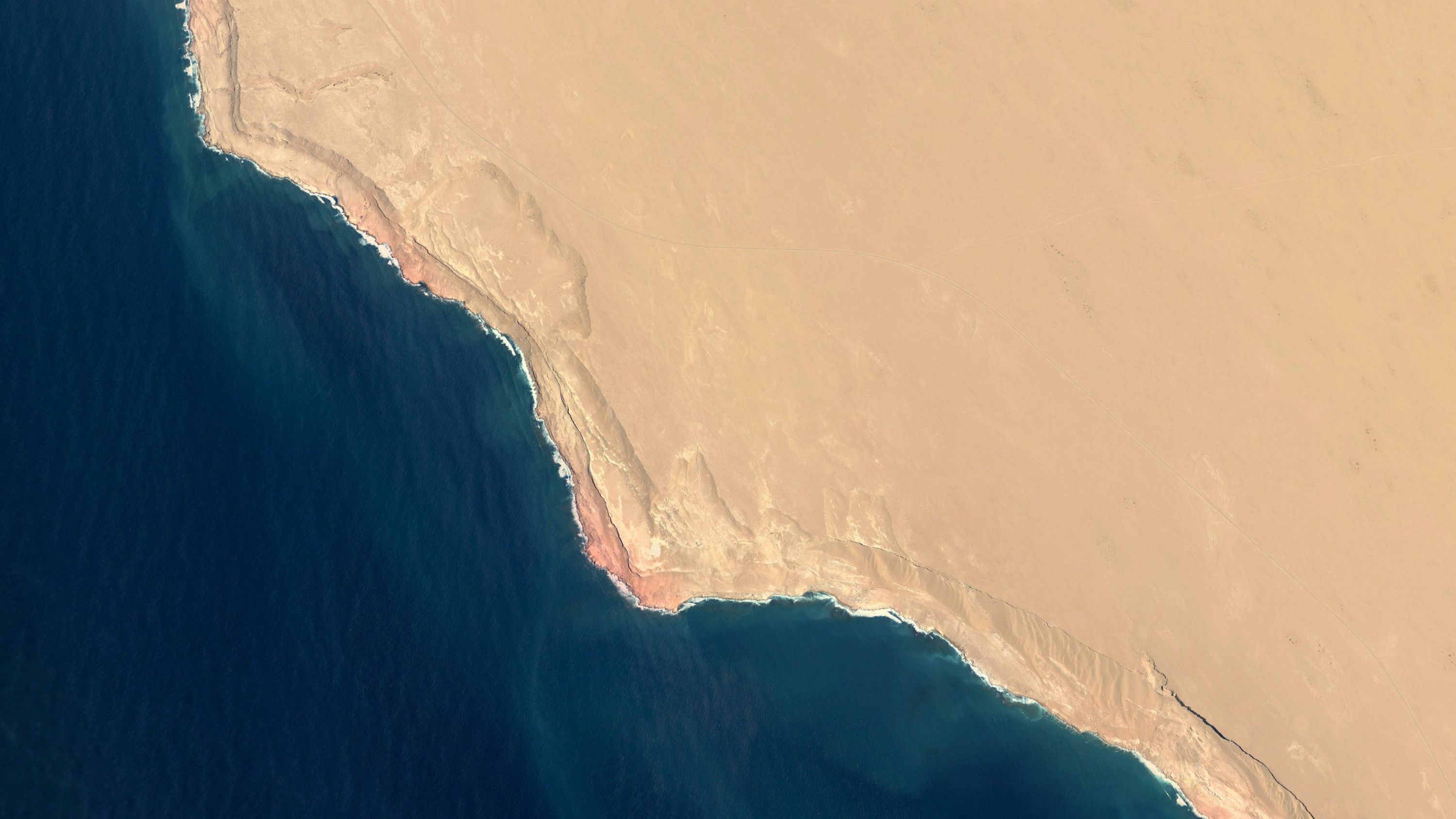 Coastline in Google Earth Wallpaper