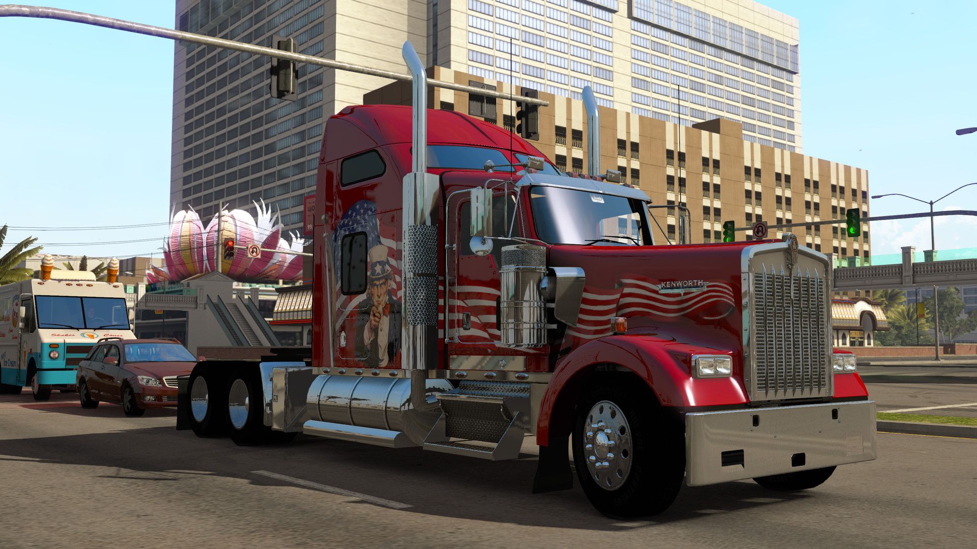 American Truck Simulator trailer shows trucking in the USA
