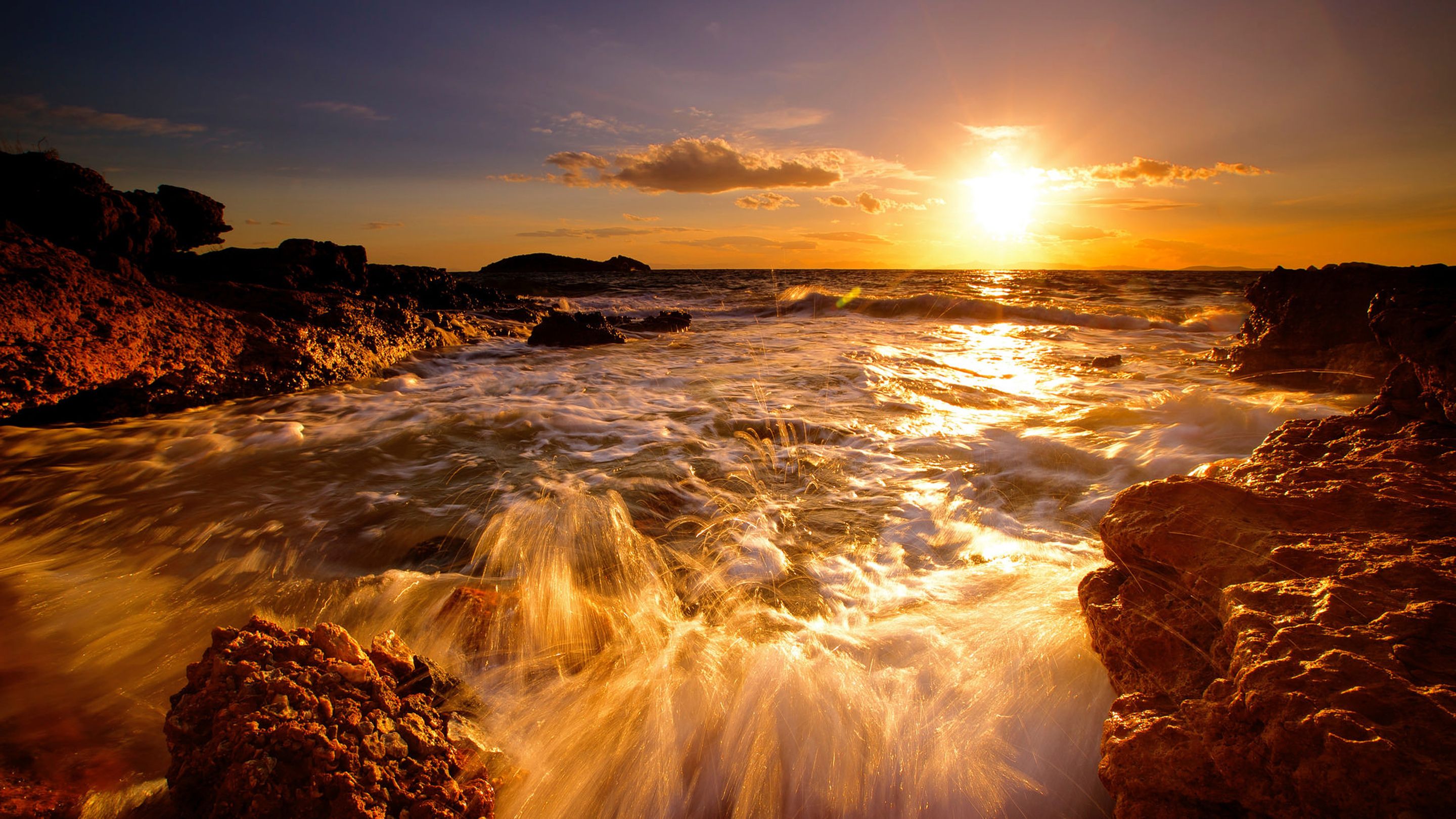 Ocean Sunset HD Wallpaper