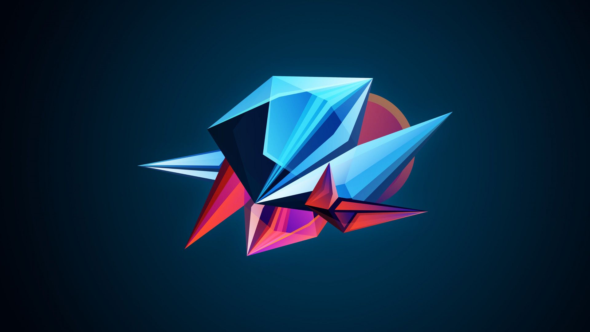 Download wallpaper: Abstract 3D shapes 1920x1080