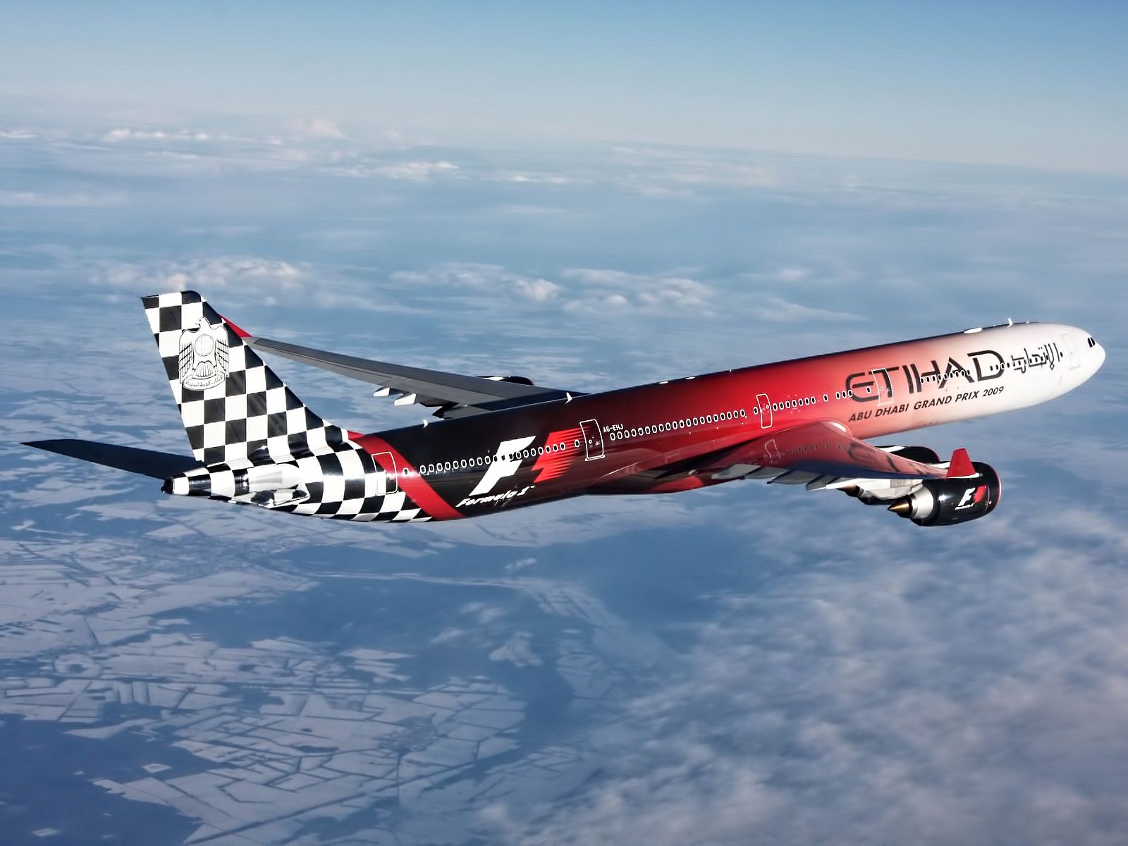 Wallpaper Etihad Airways, Abu Dhabi Grand Prix, A6 Ehj, Airbus