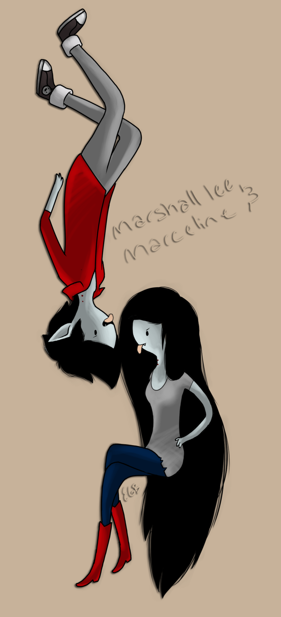 Marceline and Marshall lee by EGBart. Marceline, Marshall lee