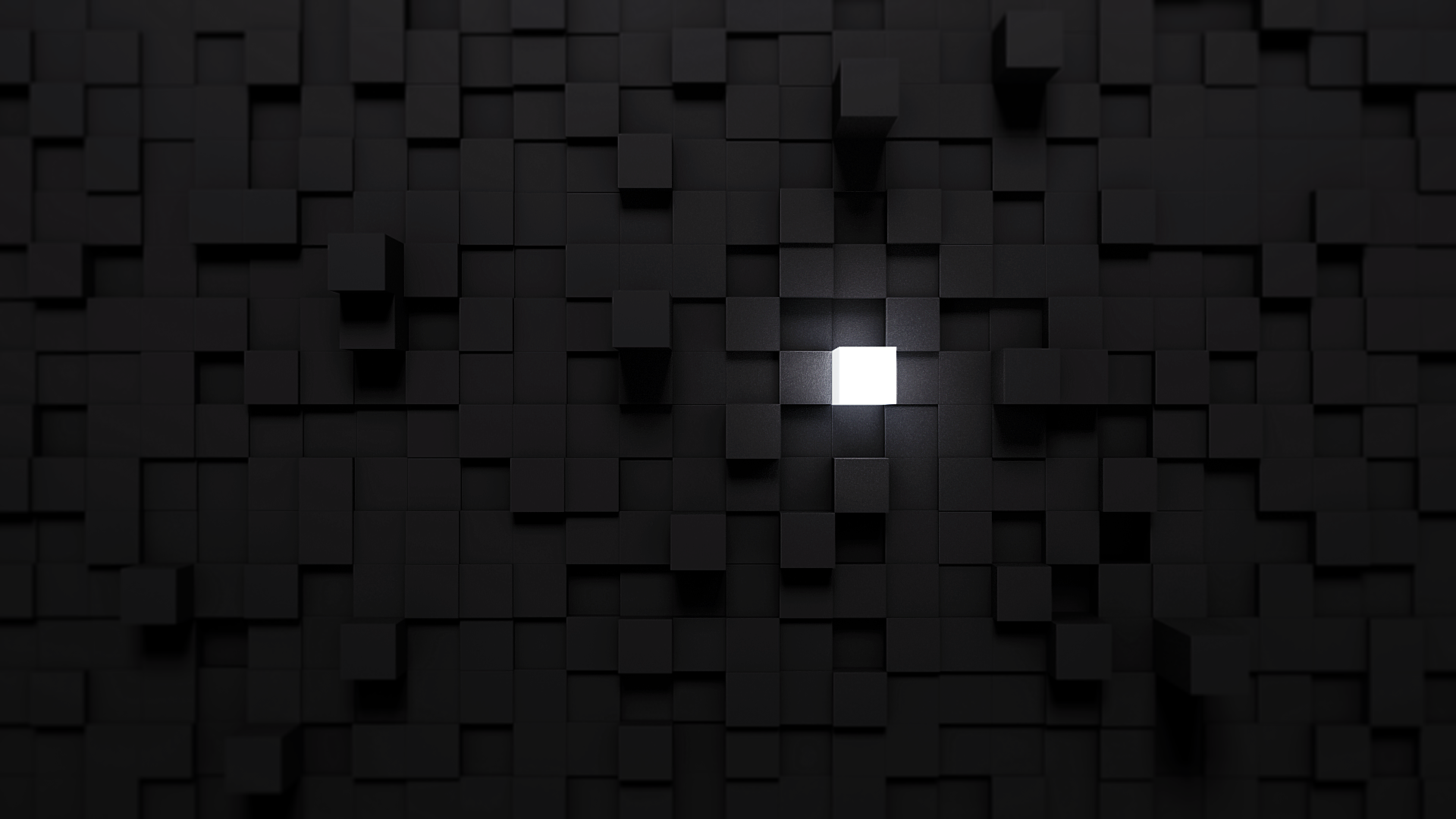 #cube, #Blender, #black, #lights, #white, #minimalism