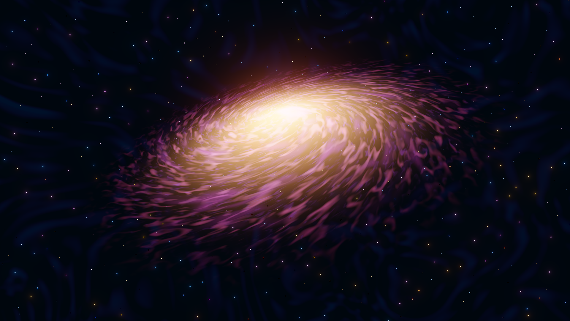 Stylized galaxy wallpaper made in Blender (1920x1080)