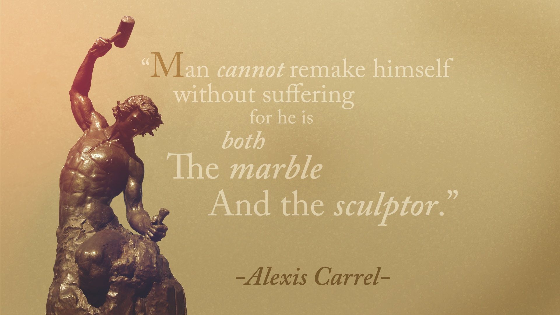 Alexis Carrel Man Suffering Remake Sculptor bokeh wallpaper