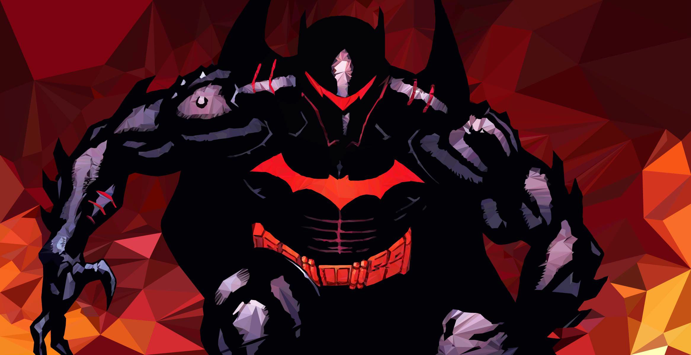 Batman Hellbat Polygon Art, HD Superheroes, 4k Wallpaper, Image, Background, Photo and Picture