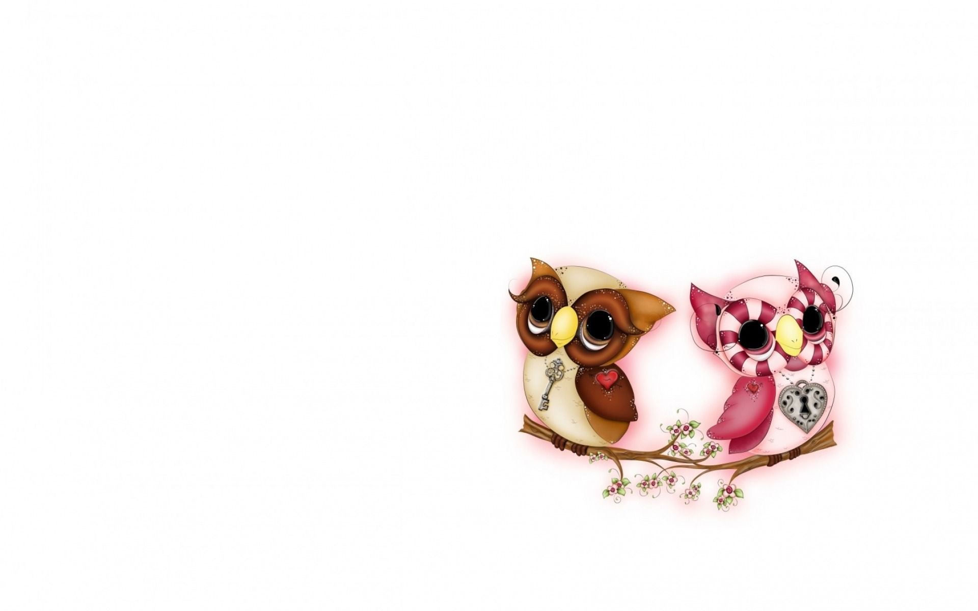 Two Owls Cute Couple wallpaper. Two Owls Cute Couple