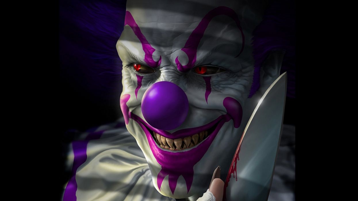 Dark horror evil clown art artwork f wallpaperx1440