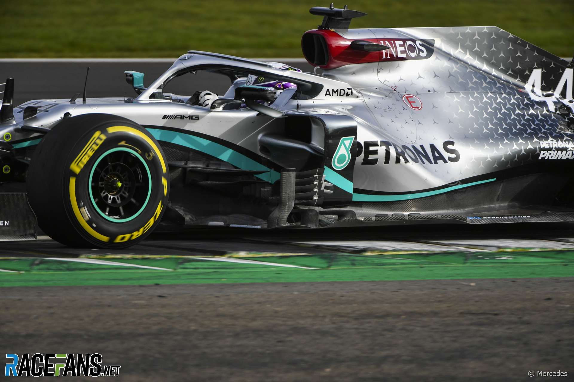 Lewis Hamilton, Mercedes, W11 launch, Silverstone, 2020 · RaceFans