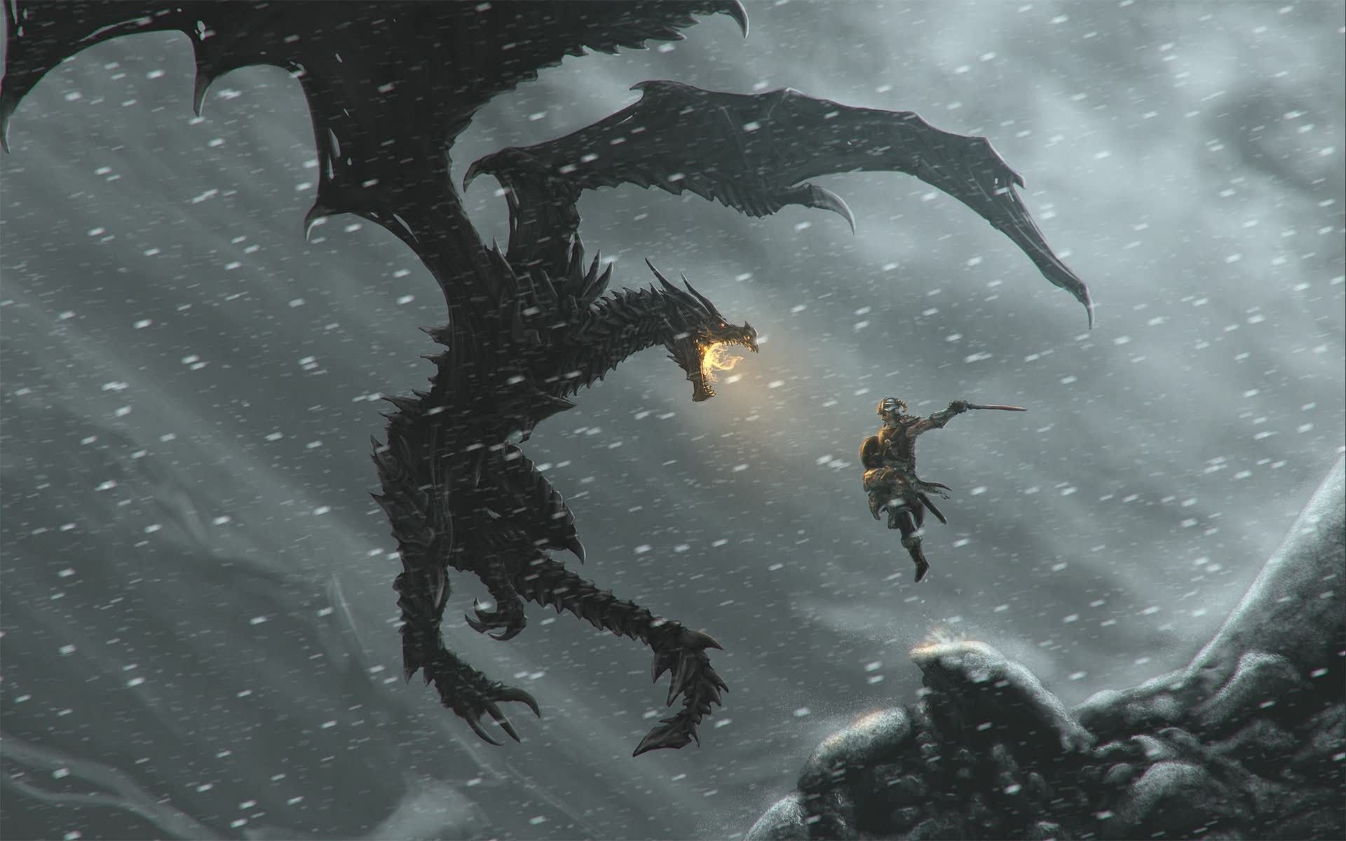 The Elder Scrolls V: Skyrim, Video Games, Alduin, Dragon