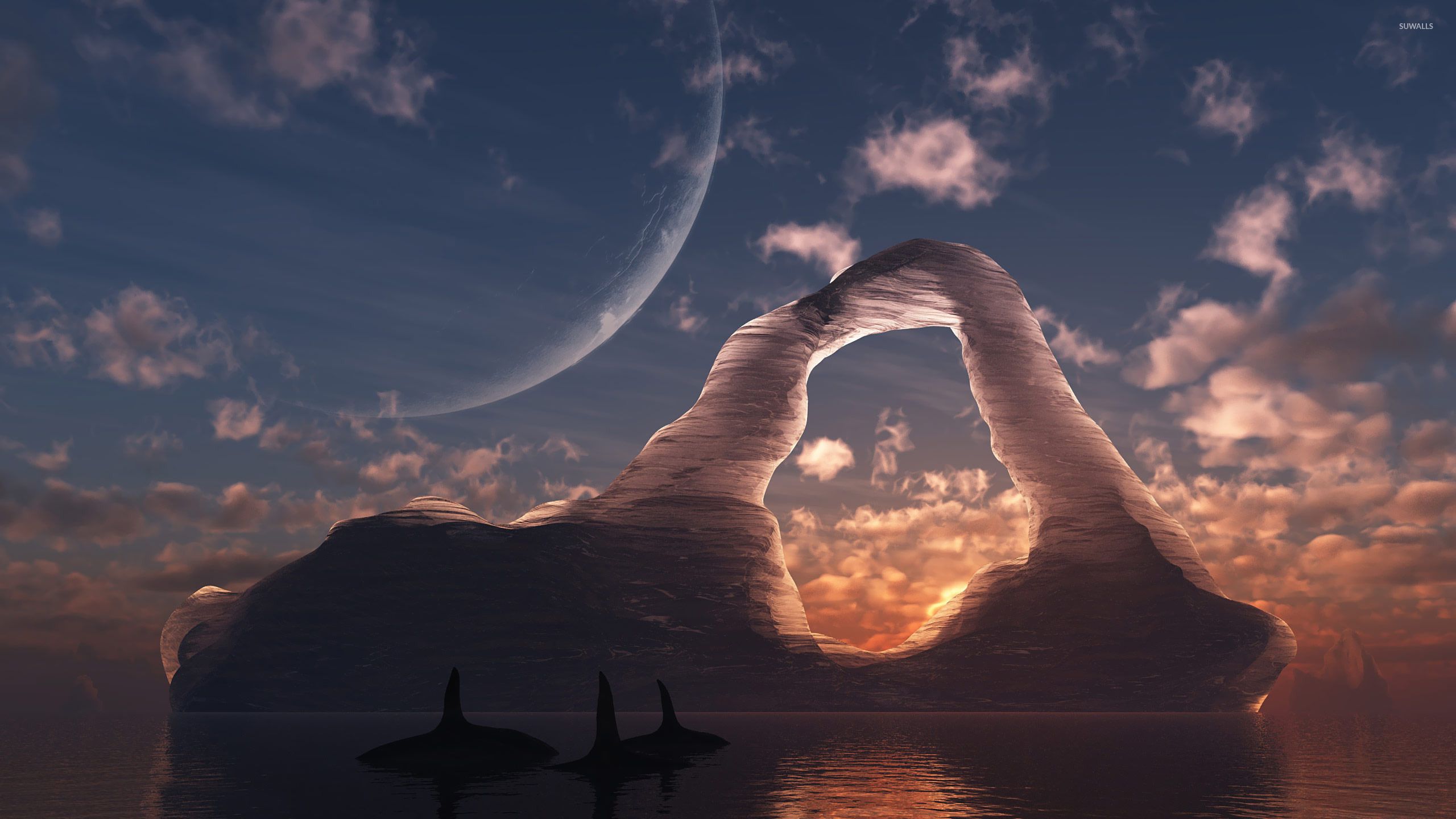 Iceberg in the sunset wallpaper wallpaper