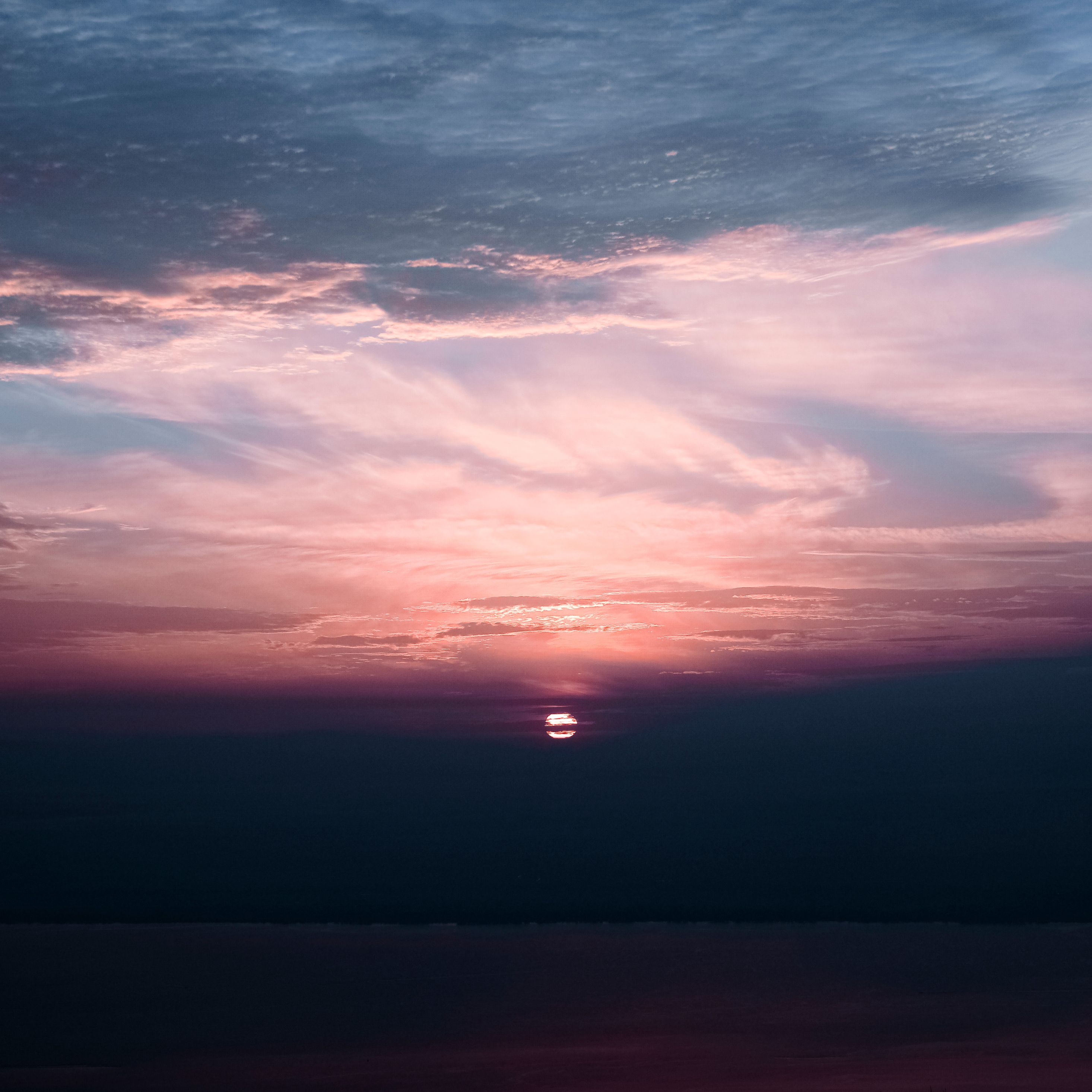 Sunset Under Clouds Sea 5k iPad Pro Retina Display HD 4k