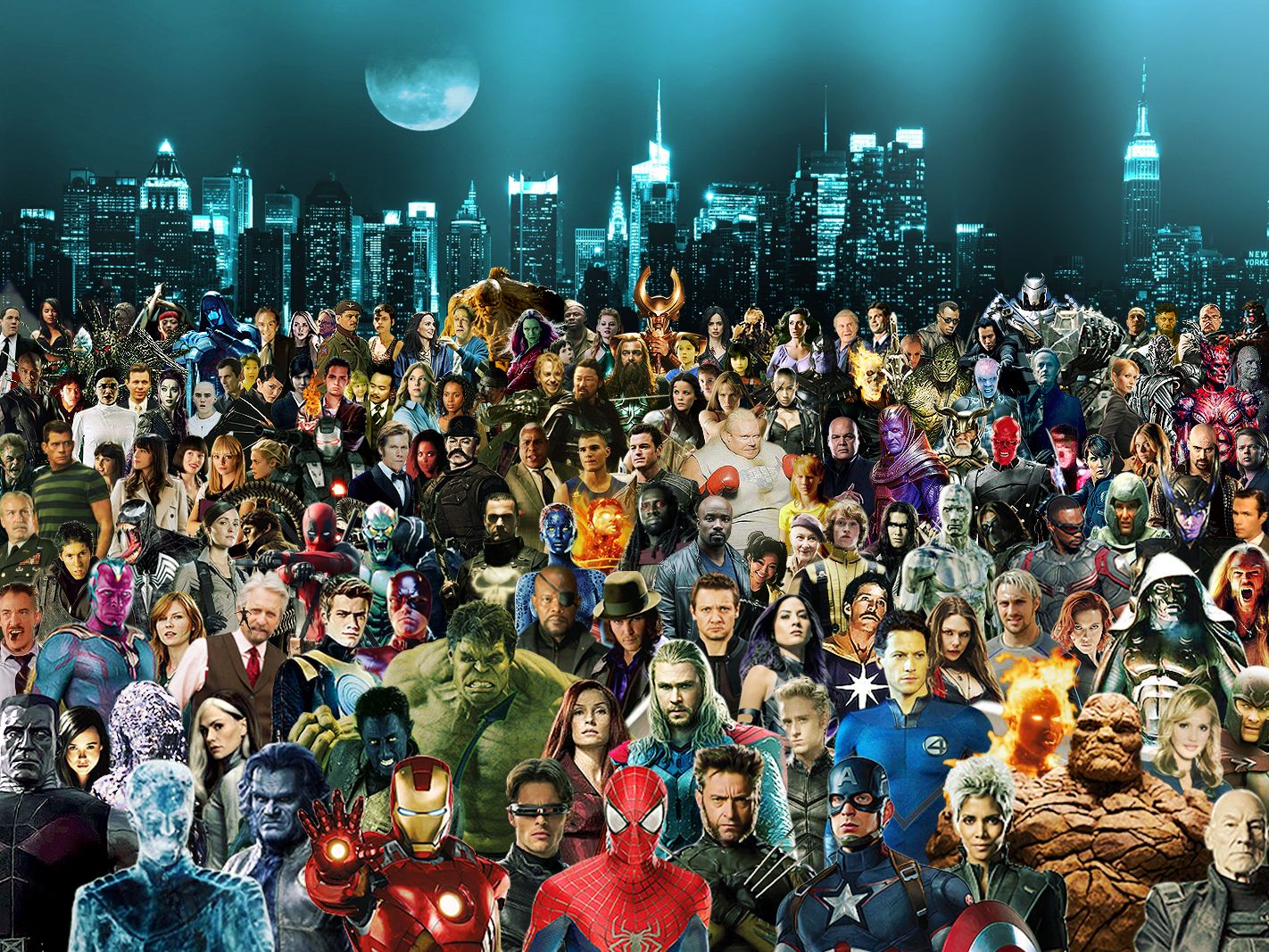 Free download 157 Marvel Characters in one Wallpaper 1422x1067