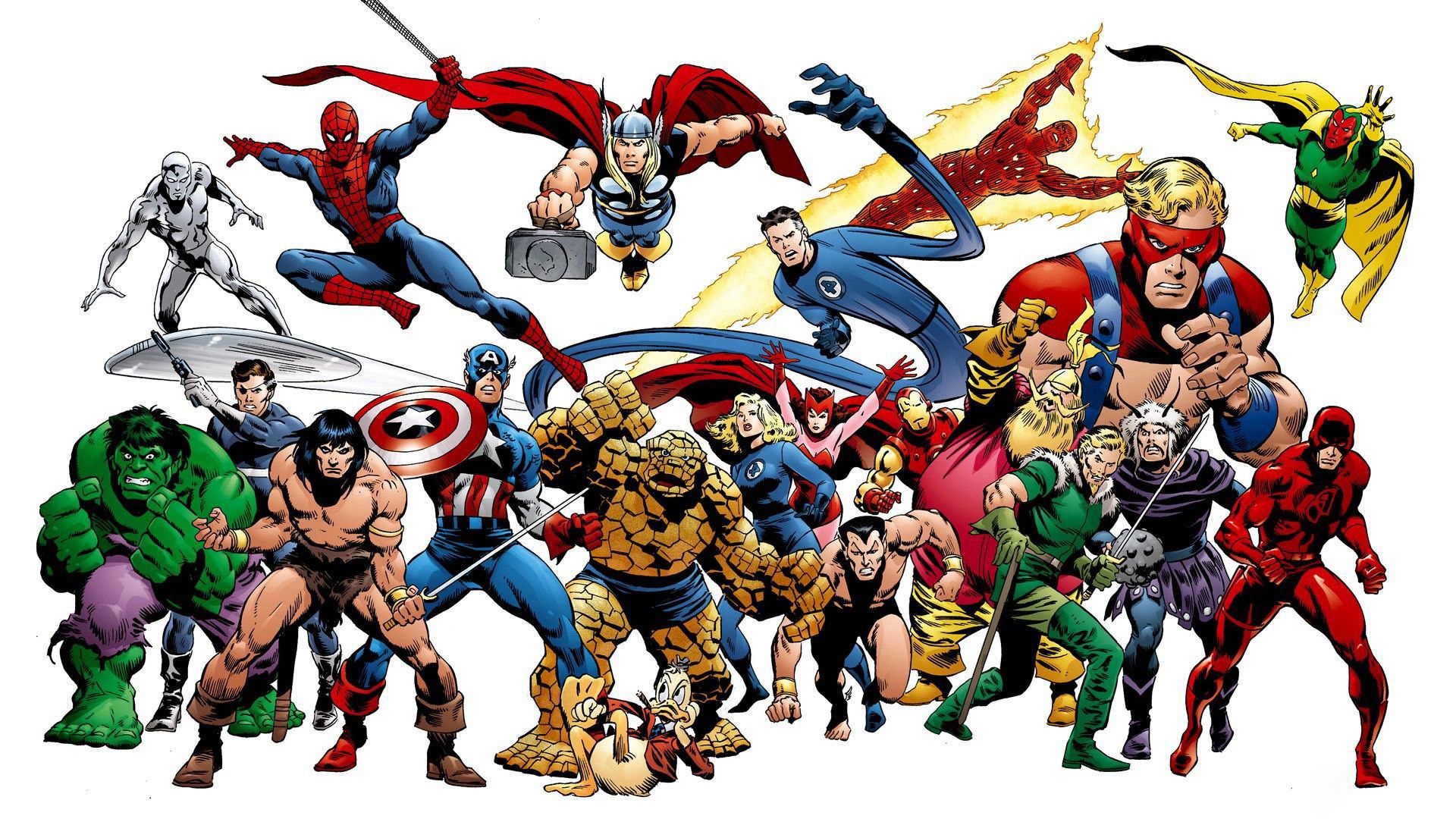 Marvel Characters Background Wallpaper 37980