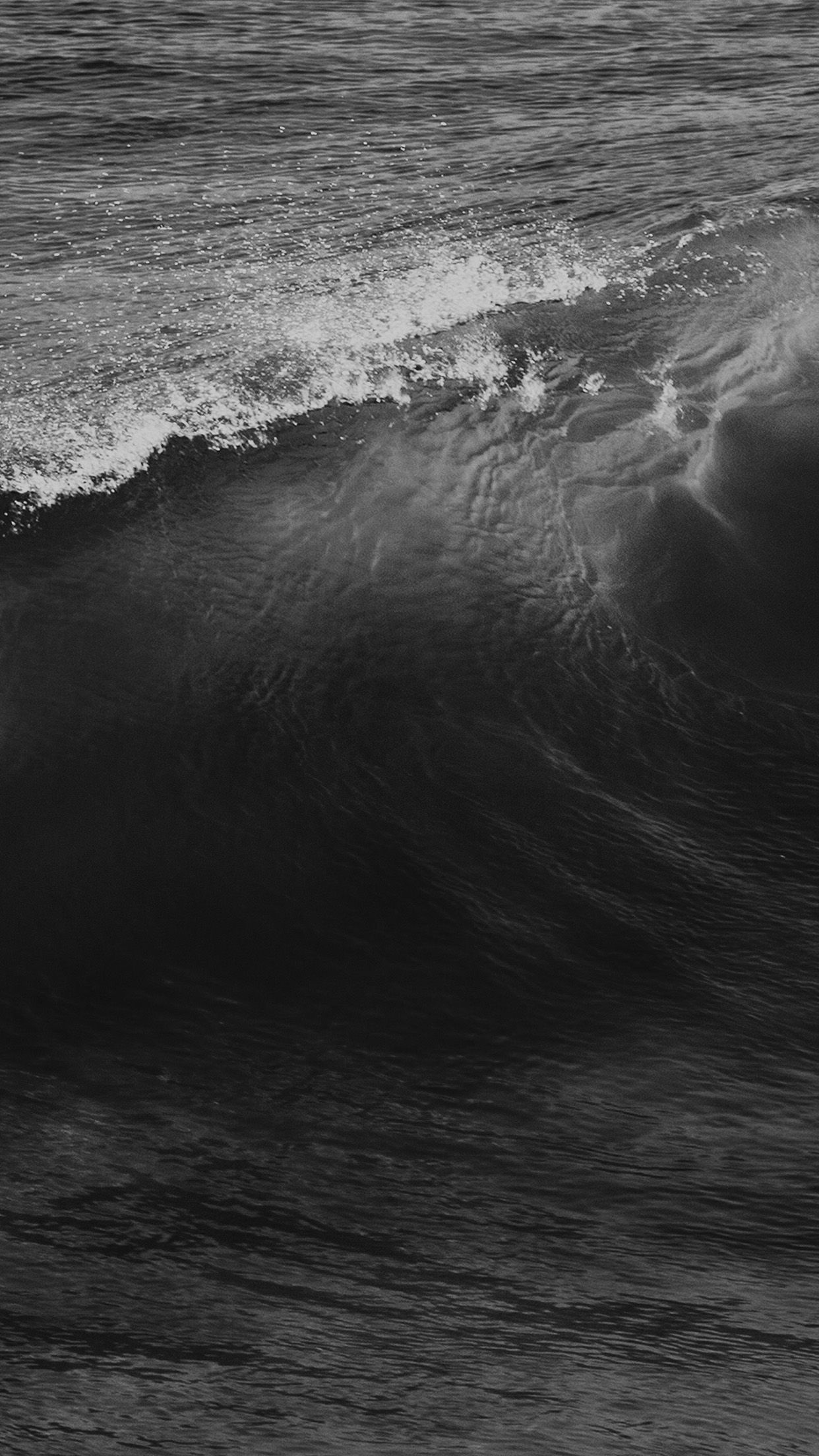 Wave Sea Ocean Summer Dark Bw Wallpaper