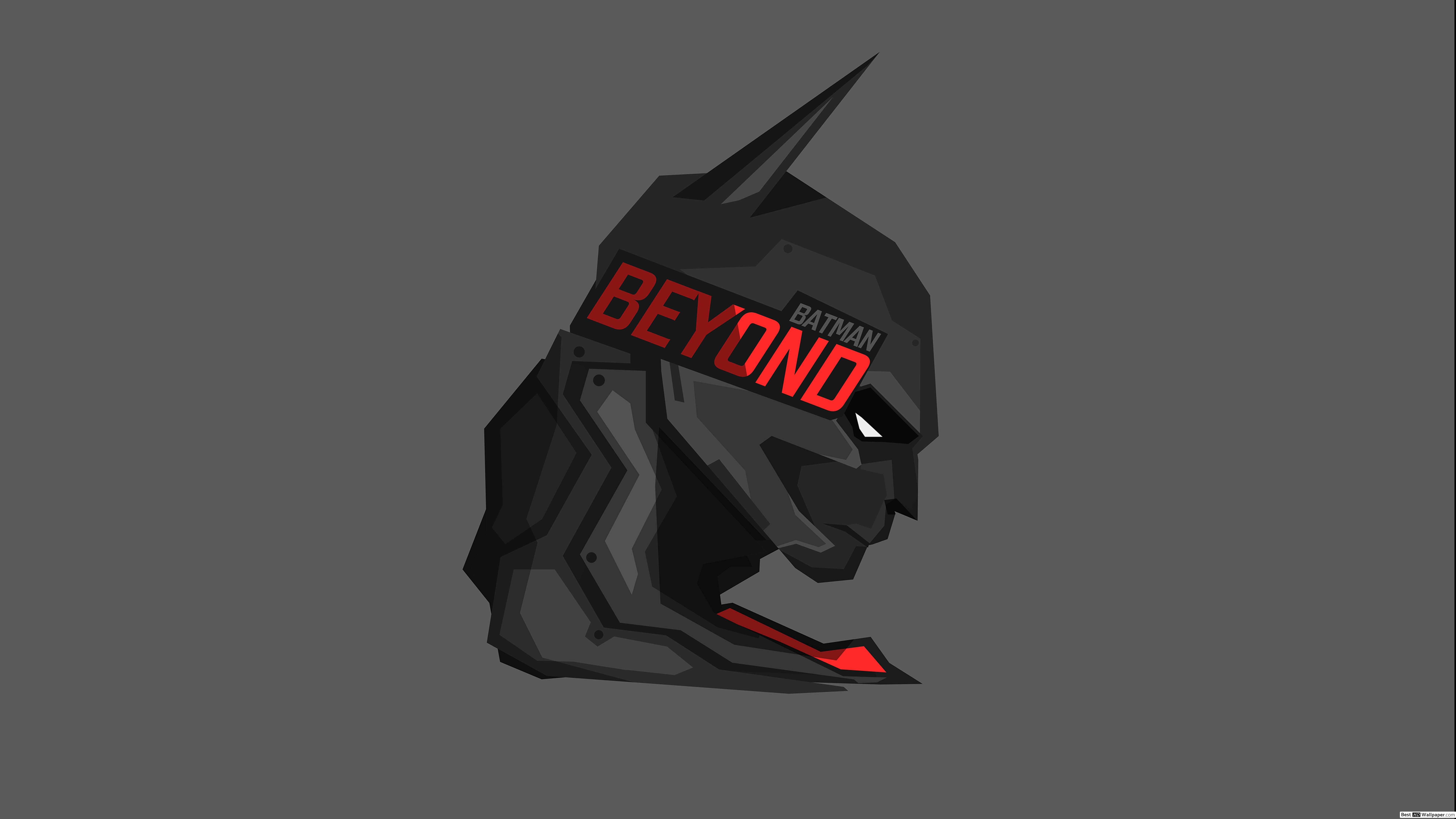 DC Comics Batman Beyond in gray wallpaper minimalist HD wallpaper download