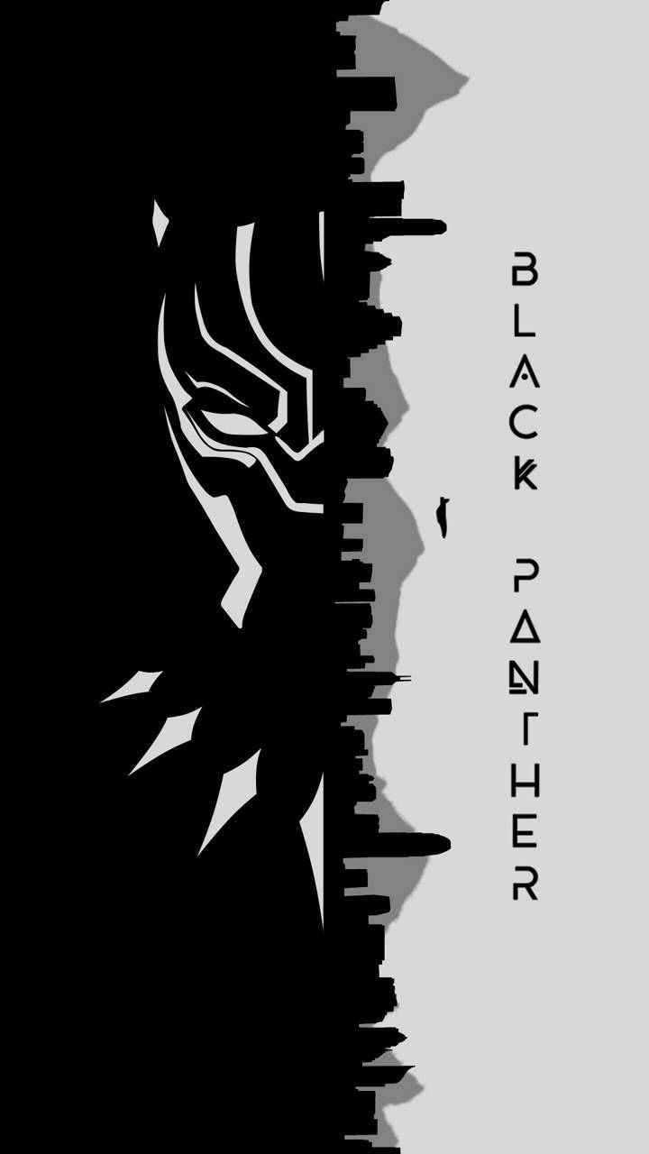 black panther minimalist phone wallpaper