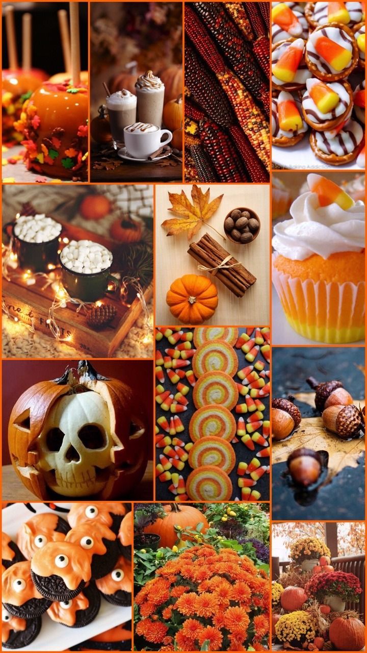 Autumn Halloween Collage Wallpaper. Halloween Wallpaper, Halloween, Fall Wallpaper