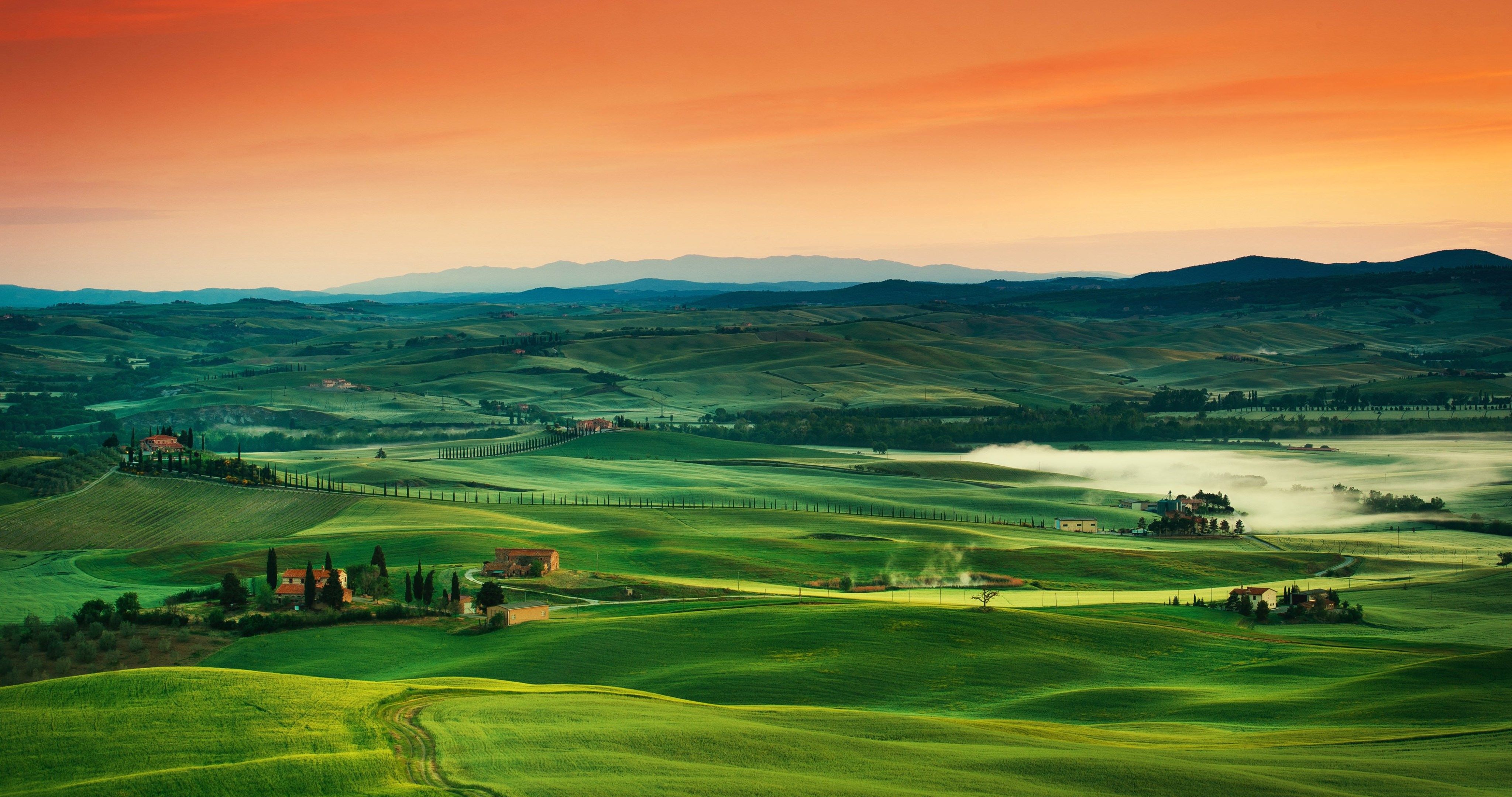 italy tuscany sunset 4k ultra HD wallpaper