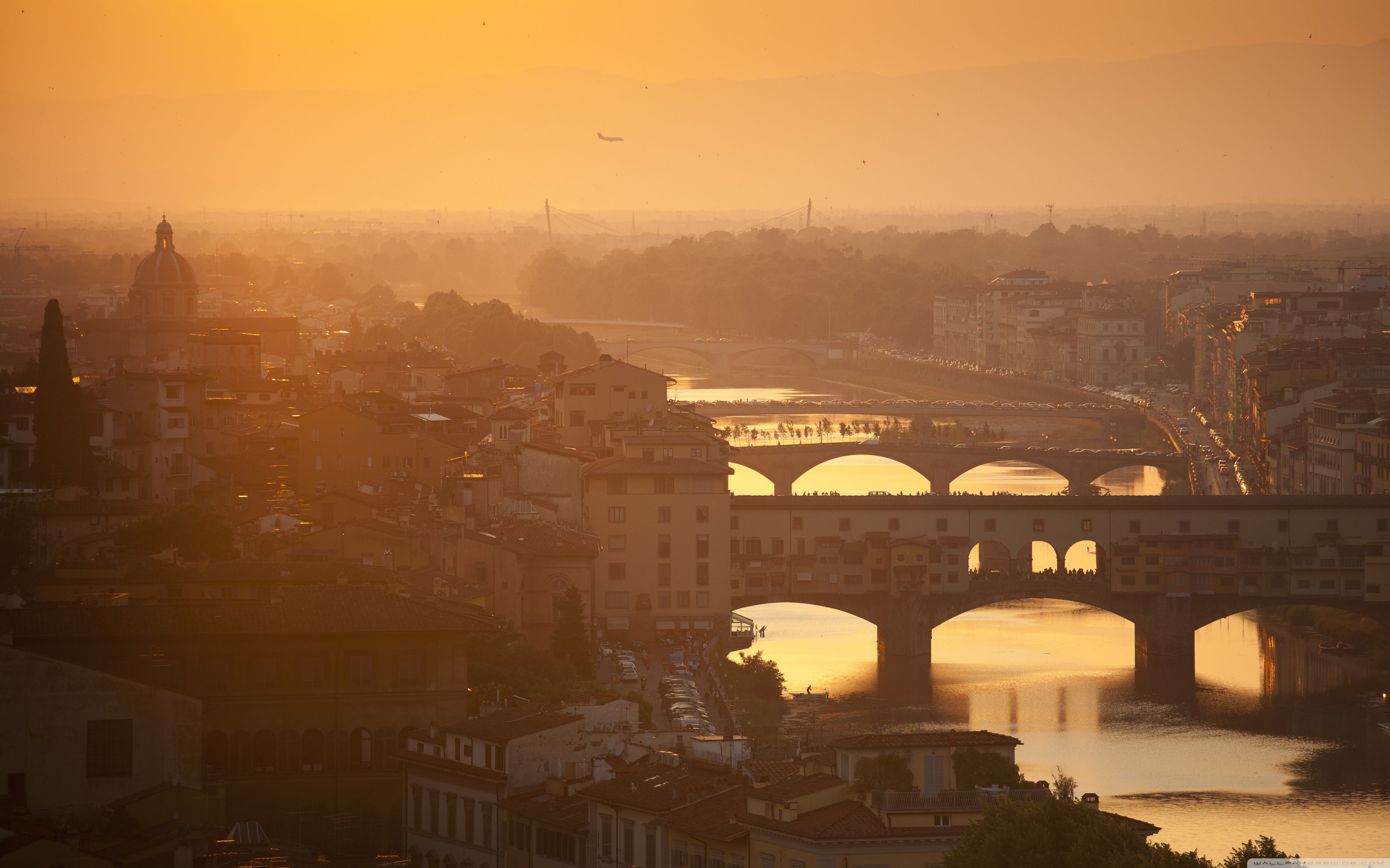 Golden Sunset Over Florence, Italy Ultra HD Desktop Background