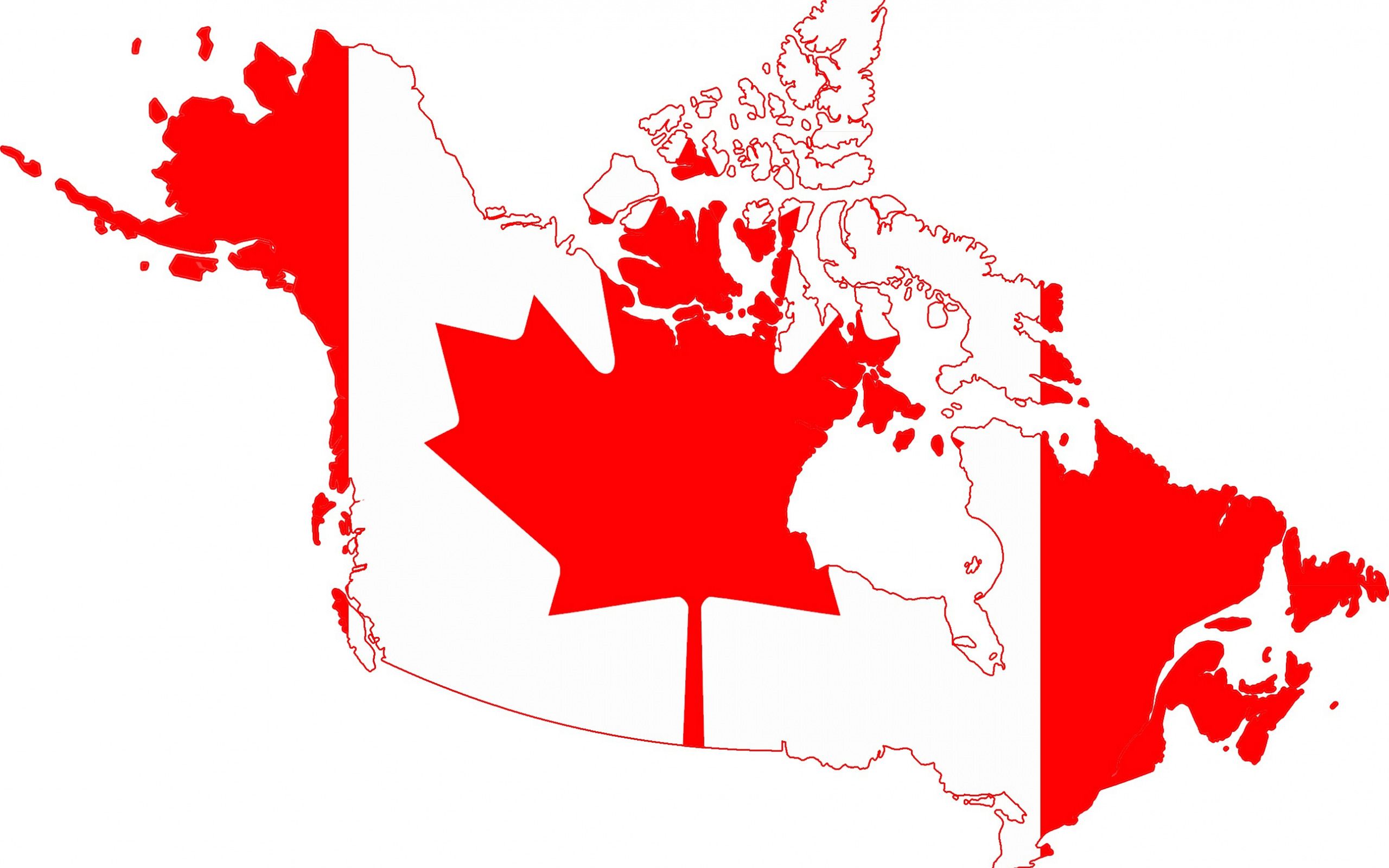 Download wallpaper Canada flag, Canada map silhouette, Canadian