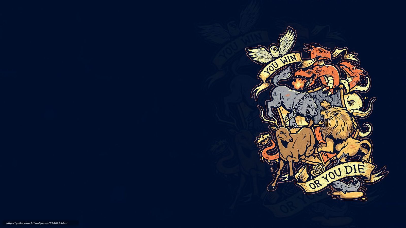 Download wallpaper animals, Game of Thrones, motto free desktop