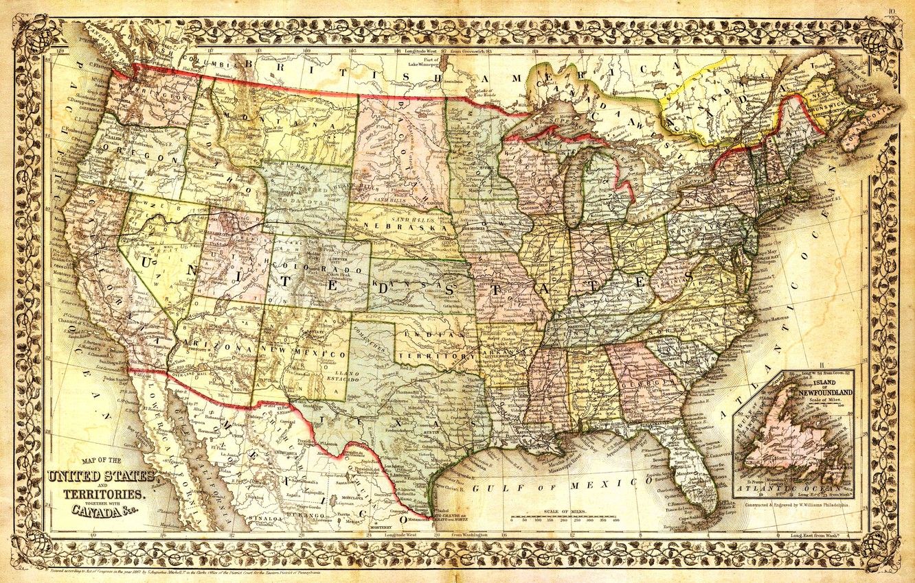 Wallpaper Map, Mexico, Canada, USA image for desktop, section