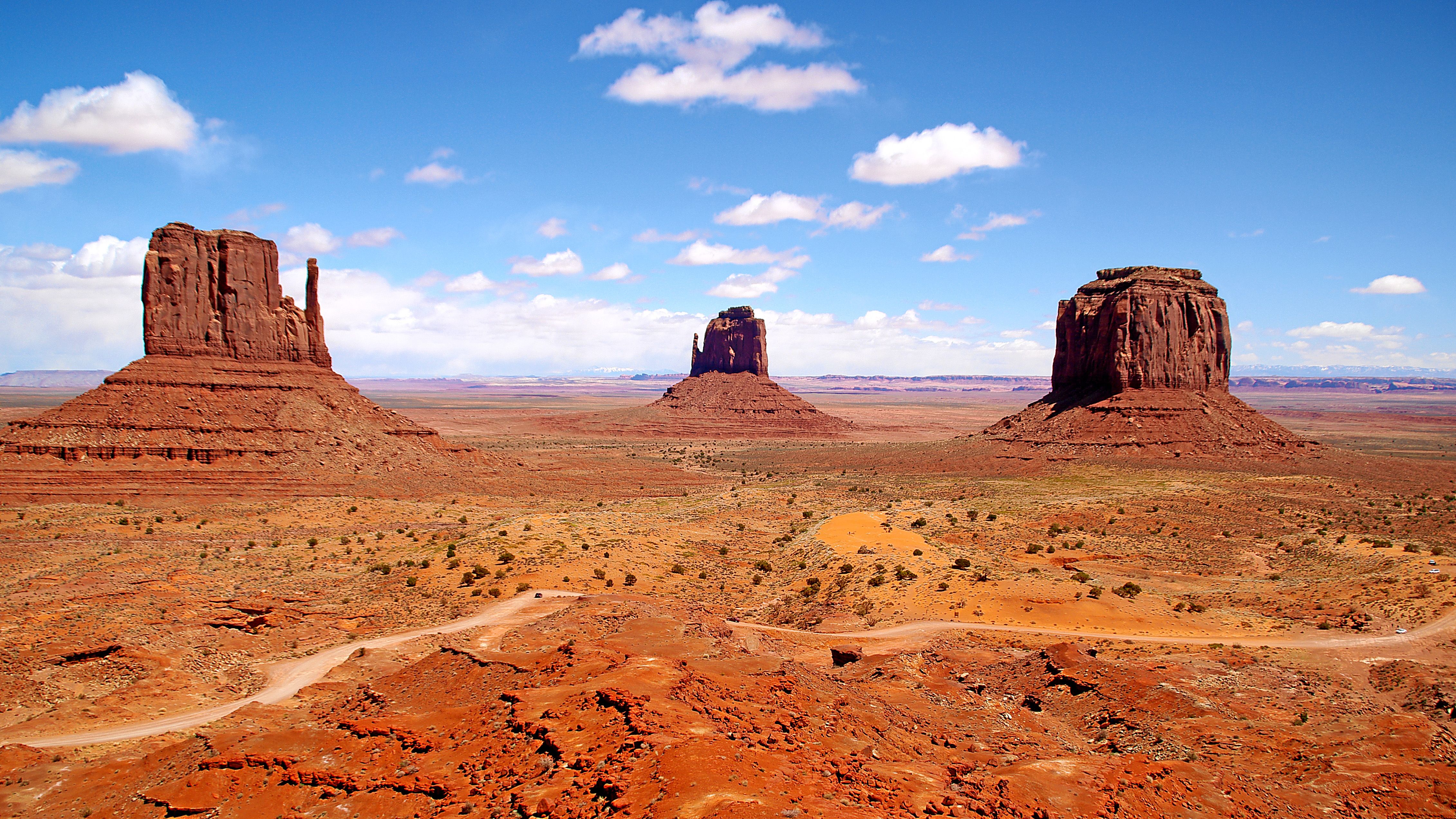 Deserts Red Sand Rock Desert Road Monument Valley Navajo Tribal
