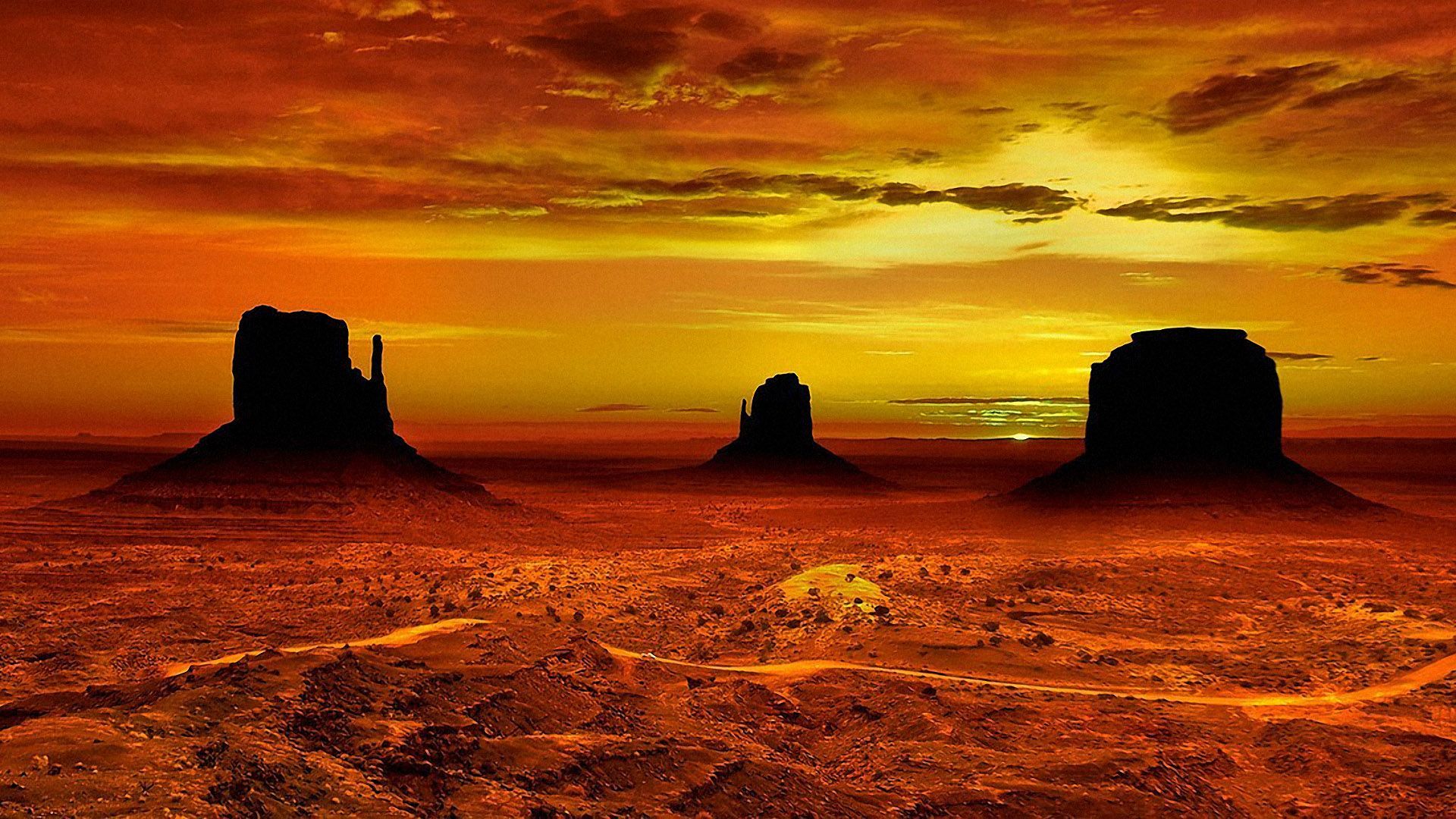 Monument Valley Arizona Wallpaper Wide or HD. Nature Wallpaper