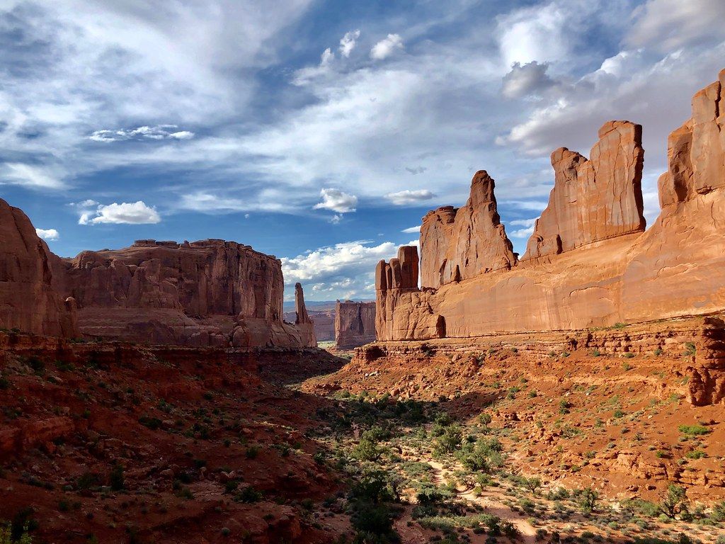 Elevation of The Windows Section, Utah, USA Map