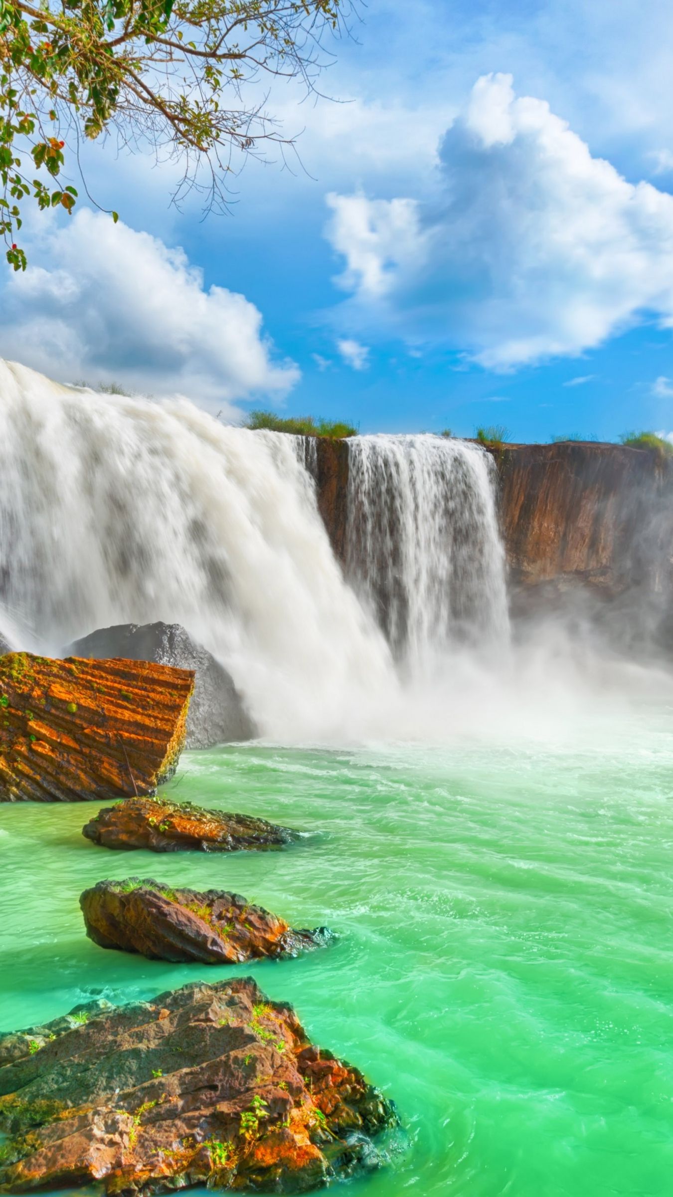 Download waterfall, 4k, HD wallpaper, Beautiful Dry Nur, Vietnam