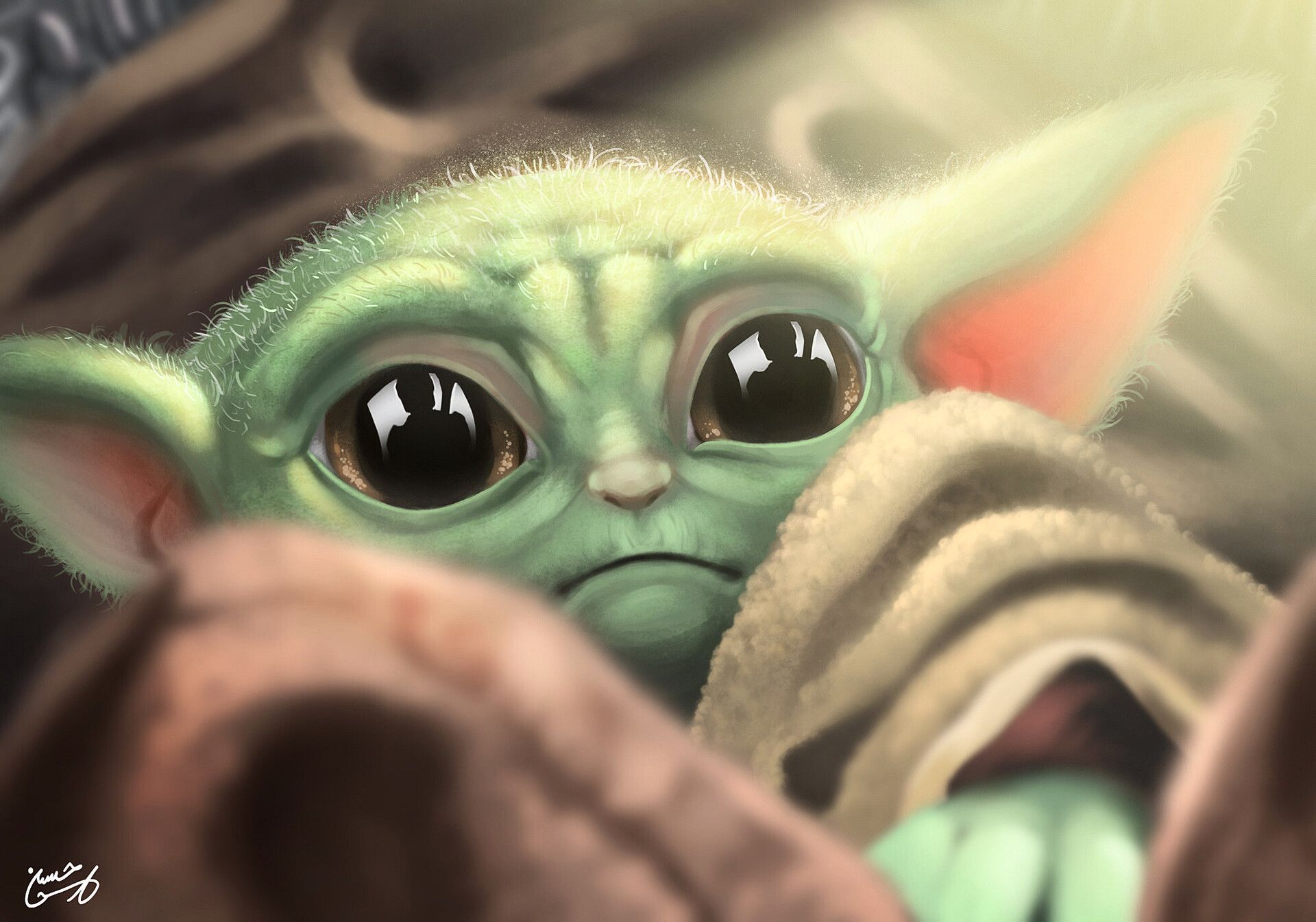 Wallpaper of Baby Yoda, Star Wars, The Mandalorian background & HD image
