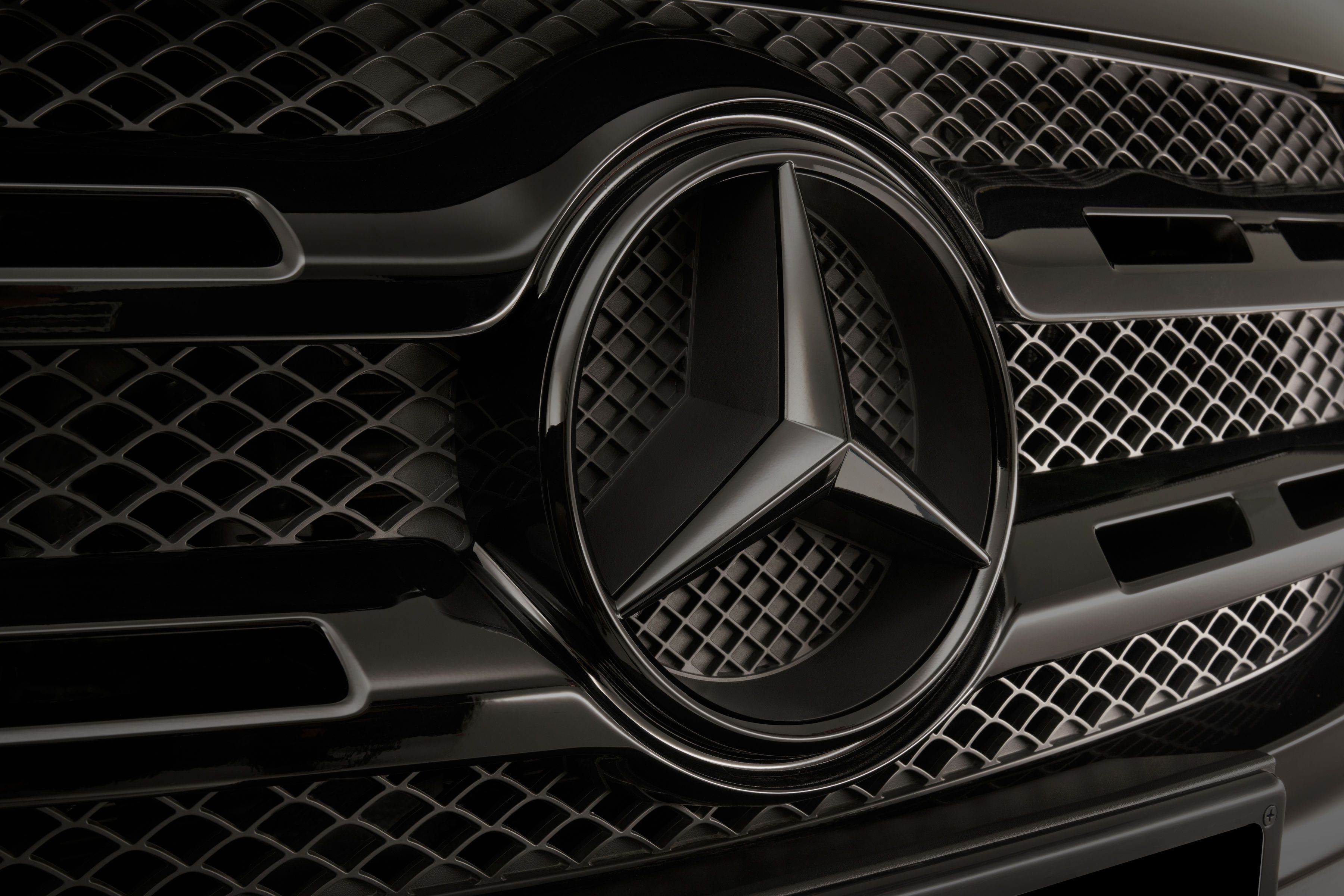 Mercedes Benz X Class Wallpaper 4K, Logo, Black Dark