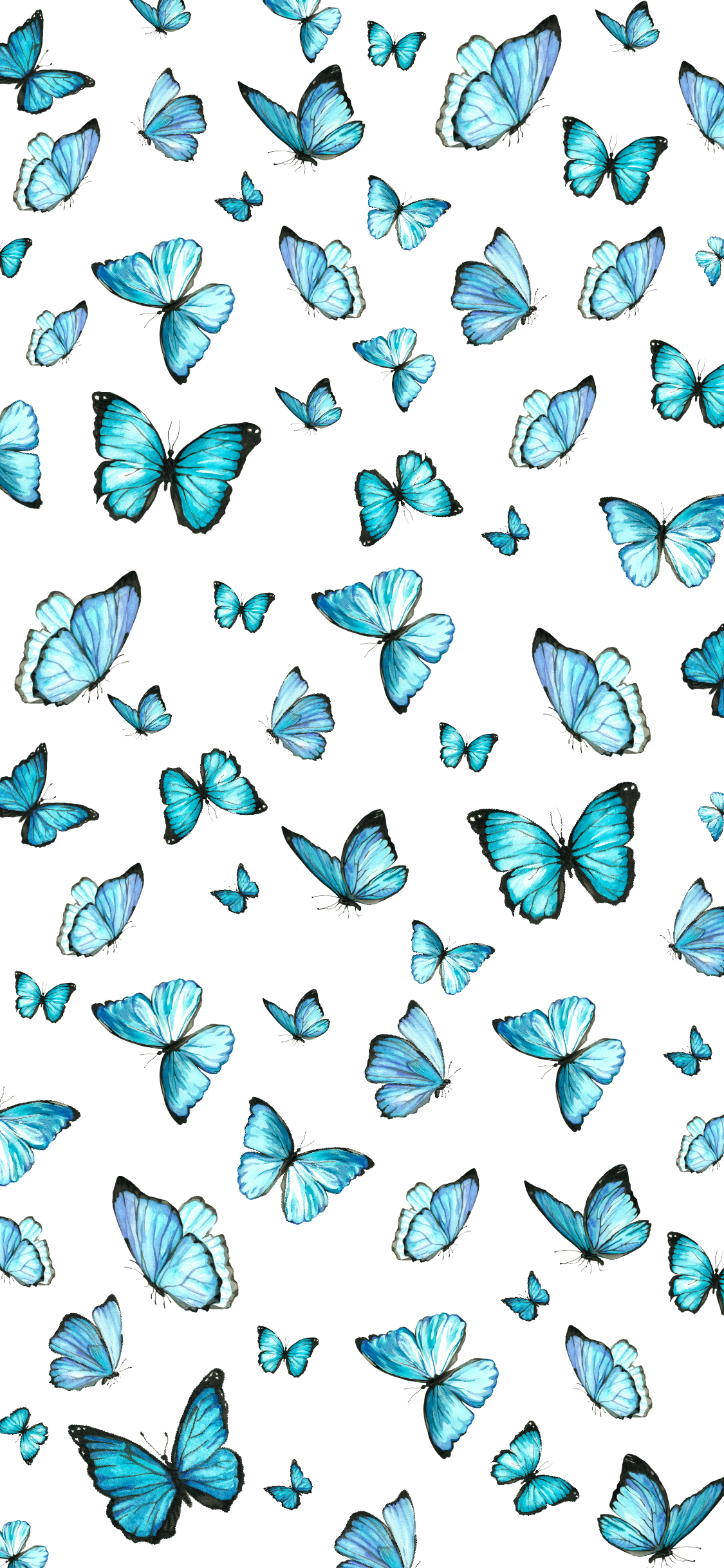 aesthetic blue butterflies wallpaper  Покраска обоев Абстрактное Хиппи  обои