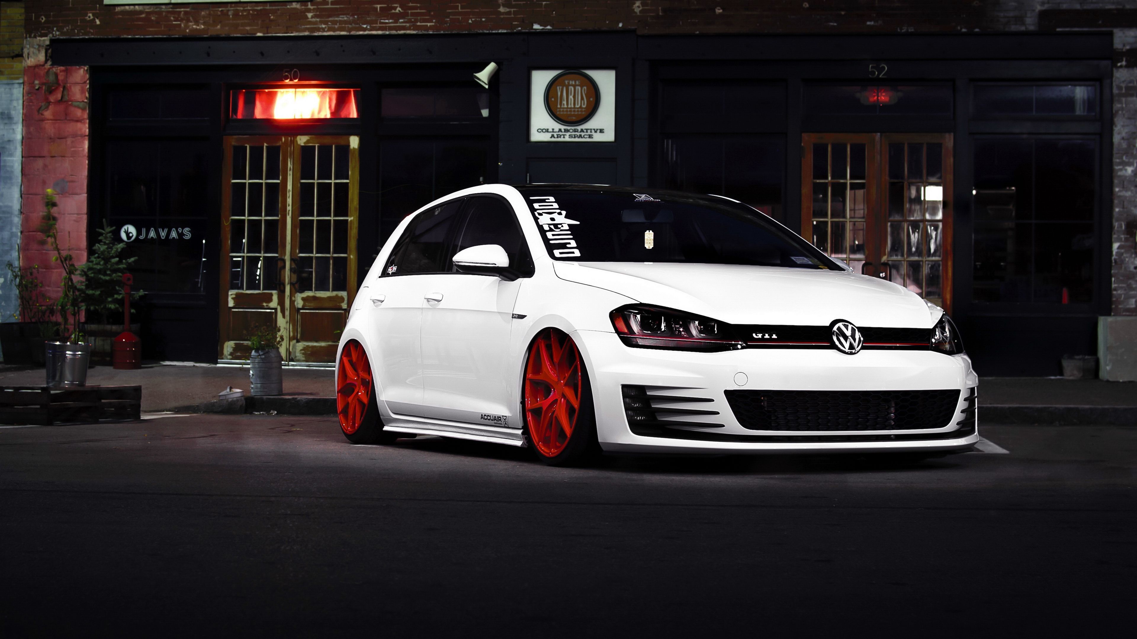 volkswagen golf, gti, white, front view 4k white, volkswagen golf, gti. Volkswagen golf, Volkswagen, Berlina