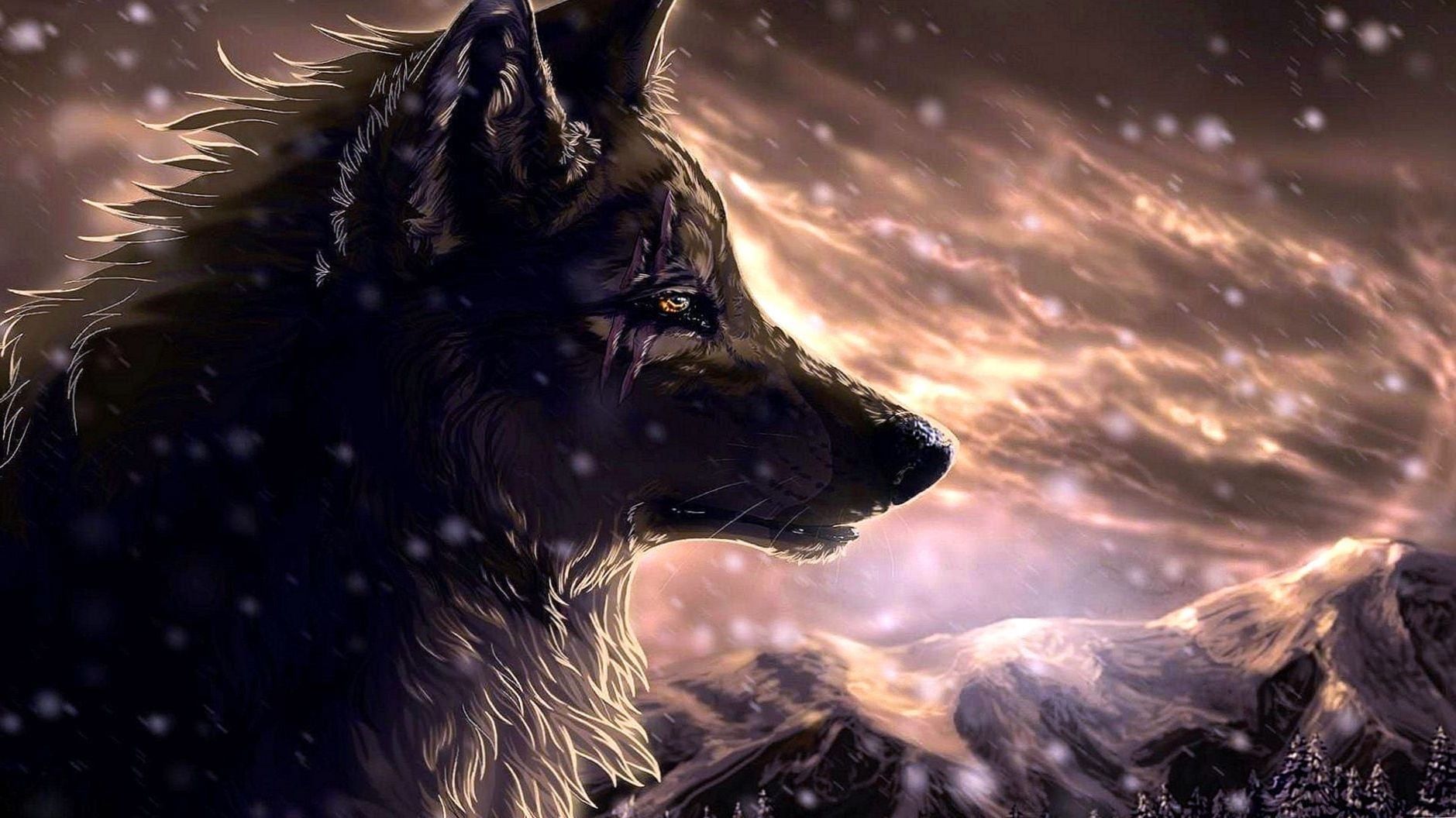 Anime Wolf Wallpaper Full HD. Wolf wallpaper, Wolf background