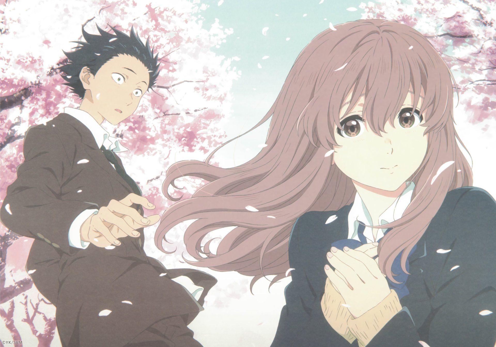 Anime Koe No Katachi Shouya Ishida Shouko Nishimiya Fondo de